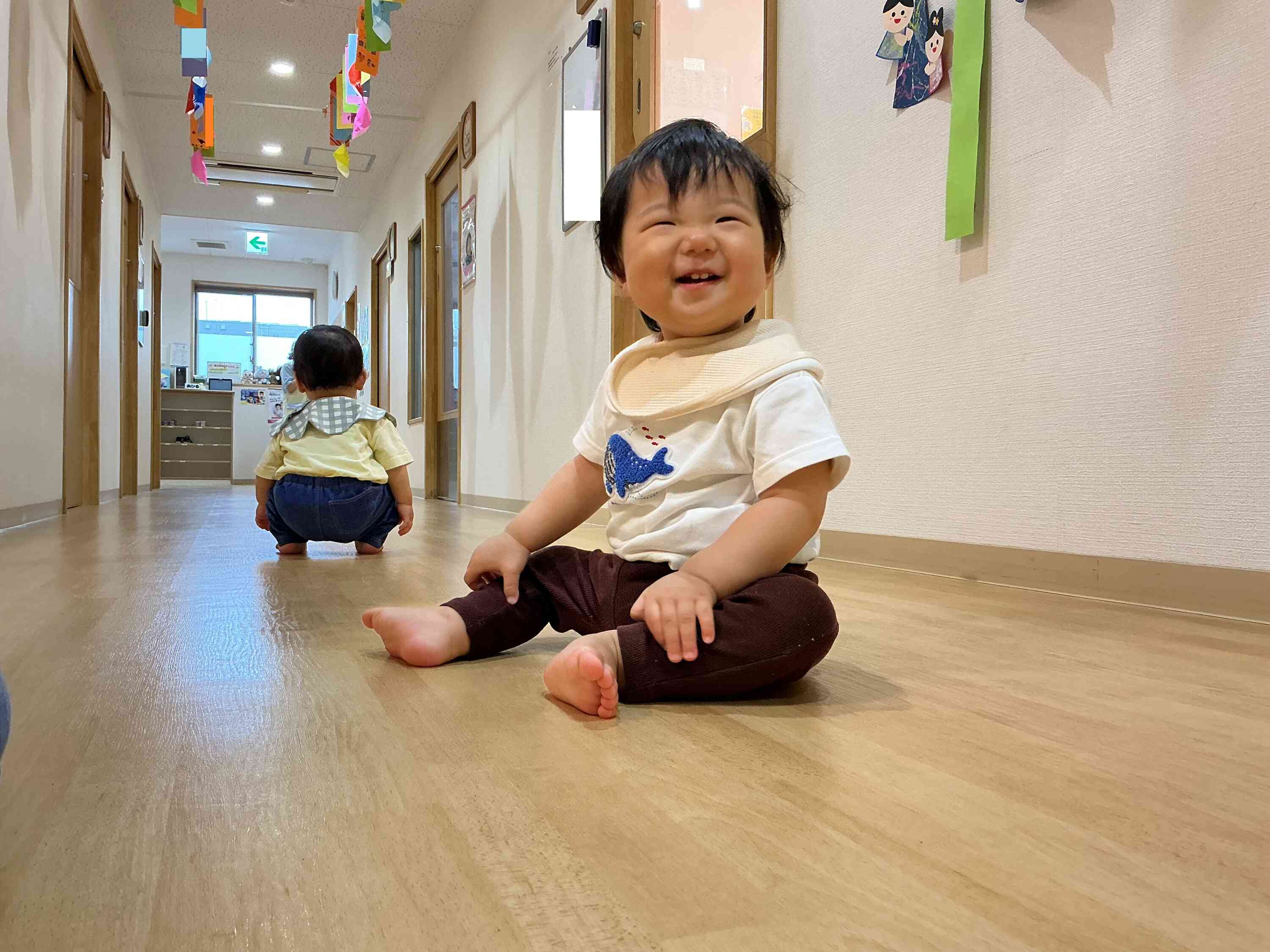 廊下を探検したよ☆