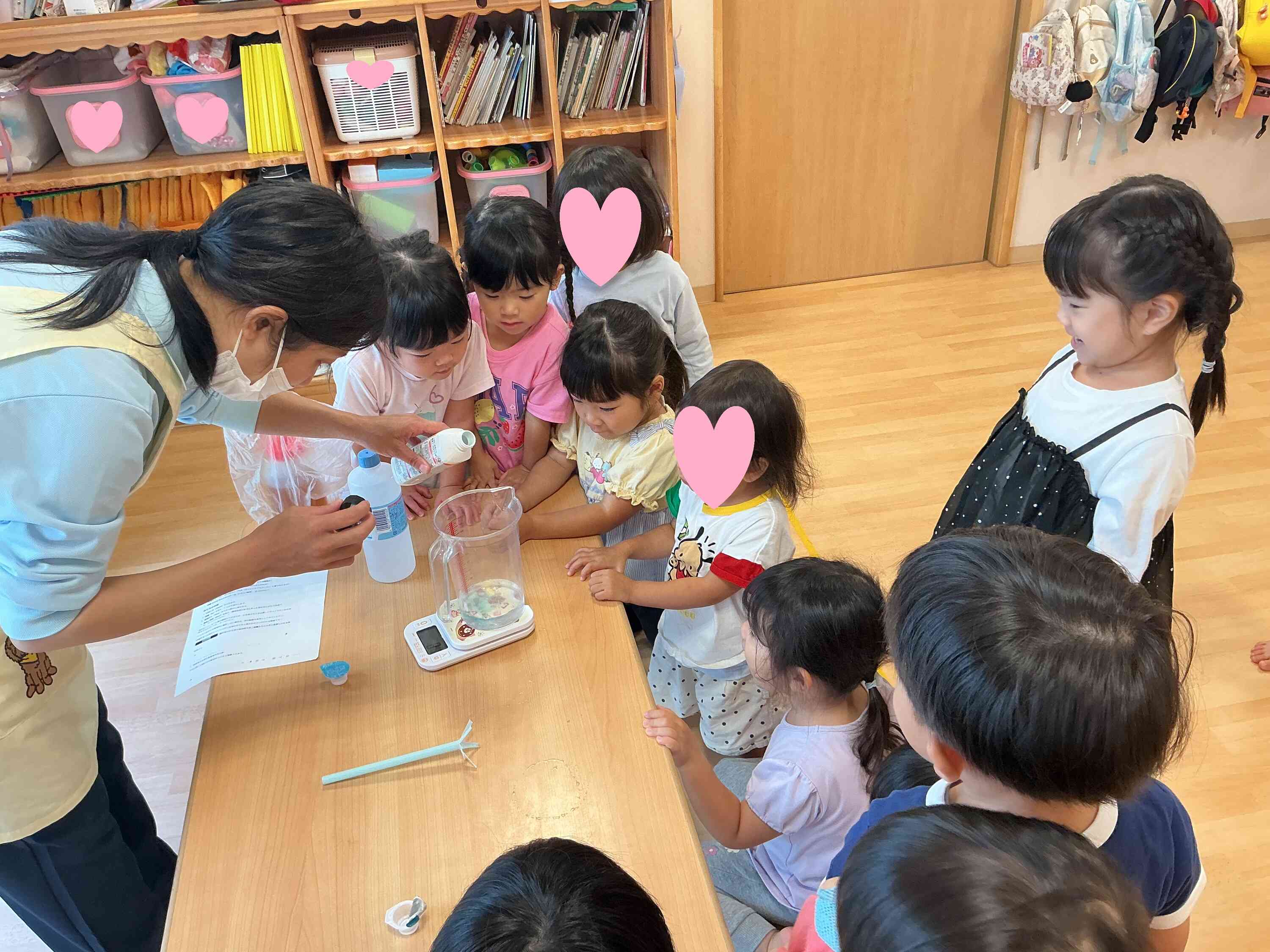 シャボン玉遊びをしたよ！（STEAM教育／３歳児（りす組））