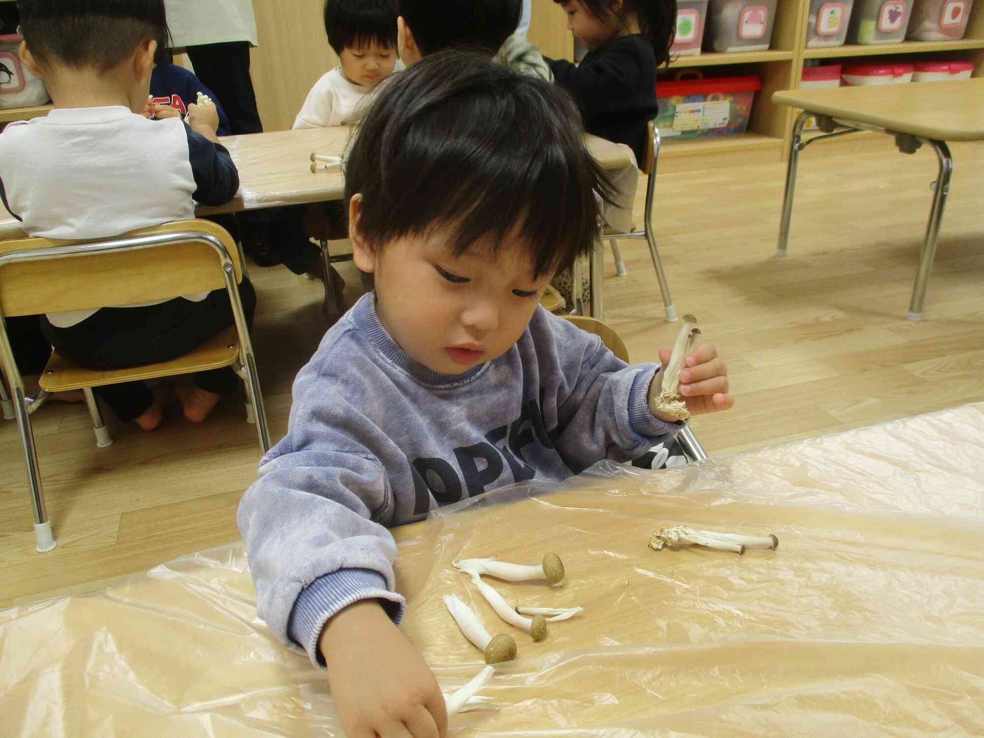 丁寧に割いています。