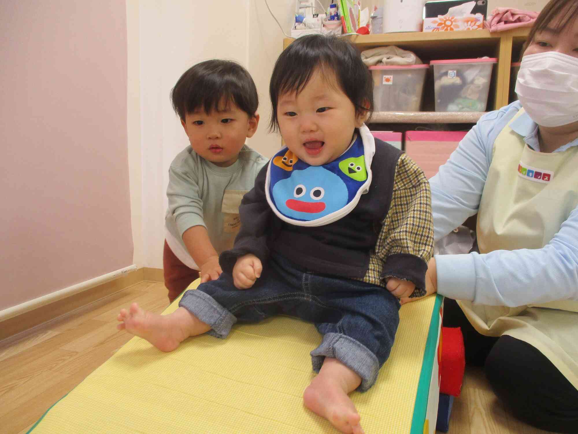 滑り台に挑戦⭐︎