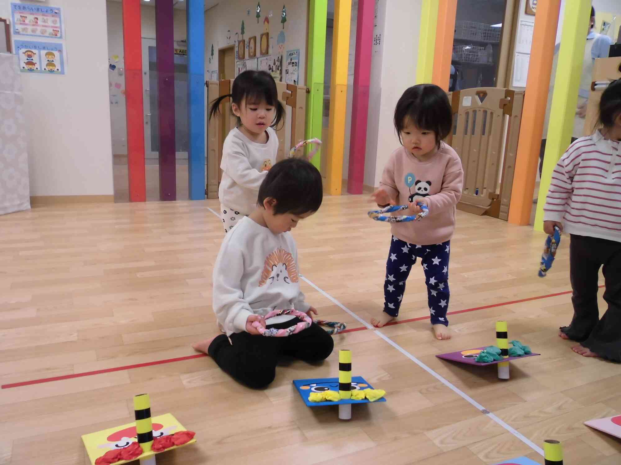 輪投げに挑戦♩