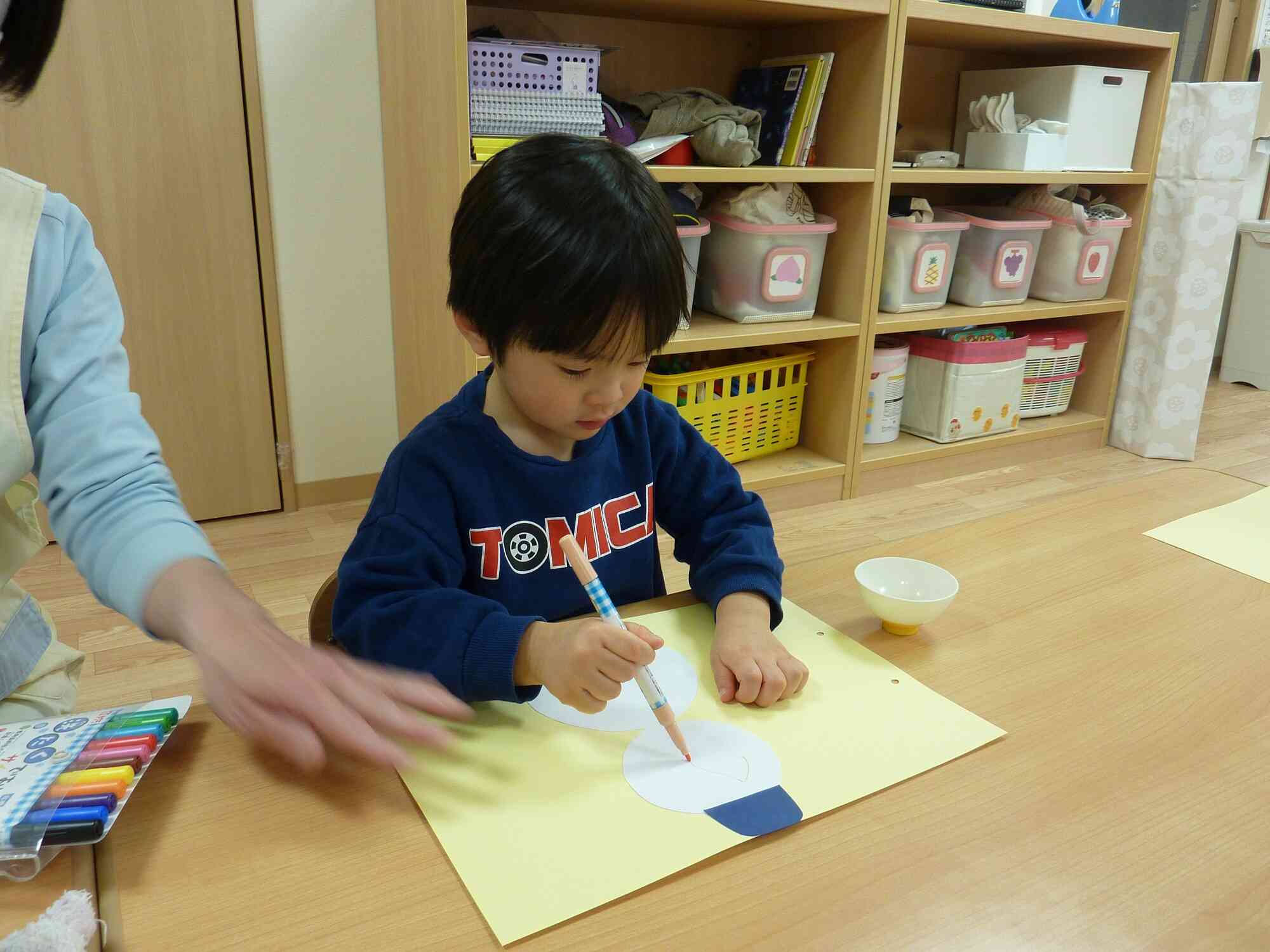 顔も描きました♬