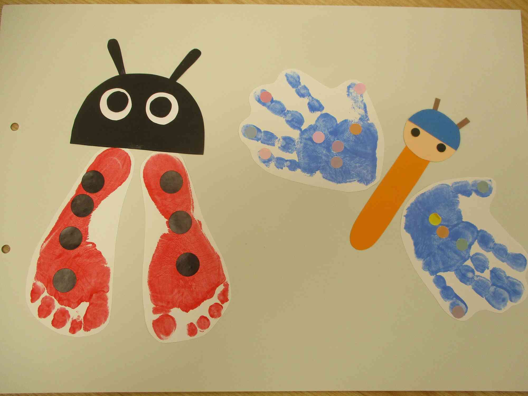 てんとう虫とちょうちょができました！