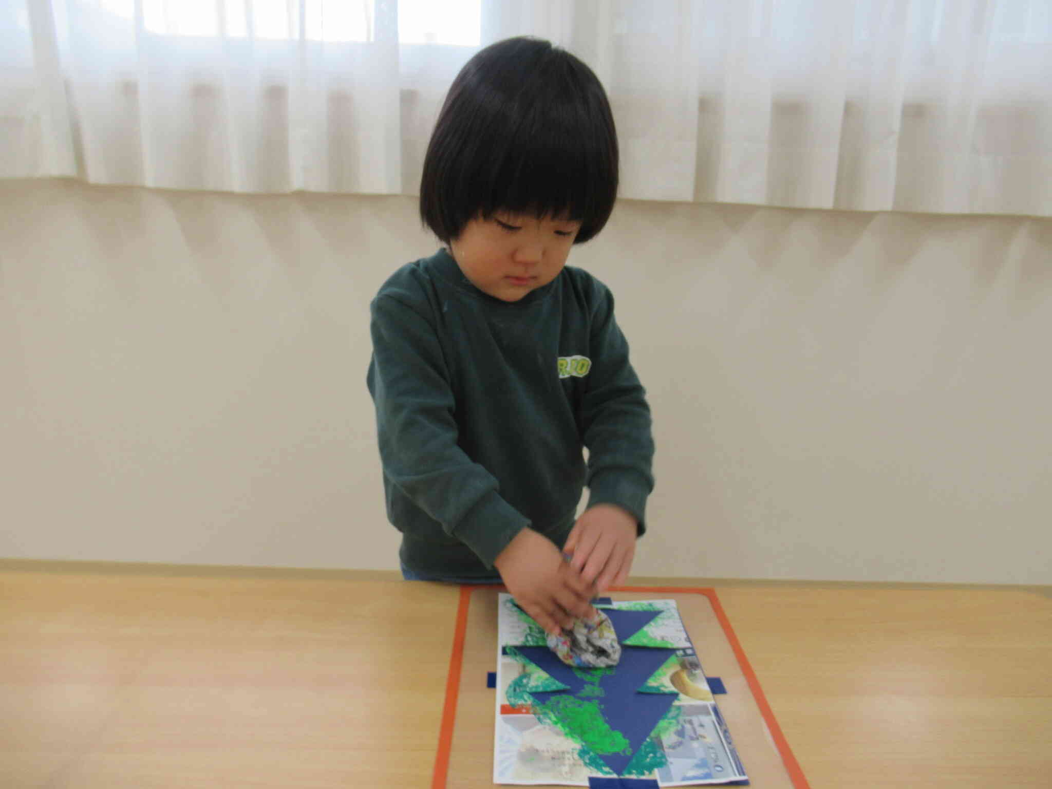 「ぎゅー!」力入ってます!