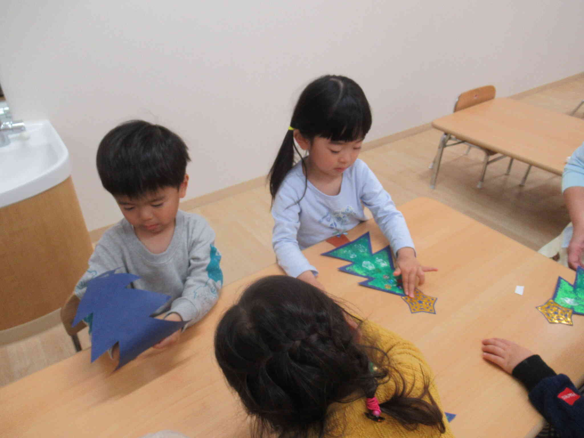 星をつけて完成だね♪