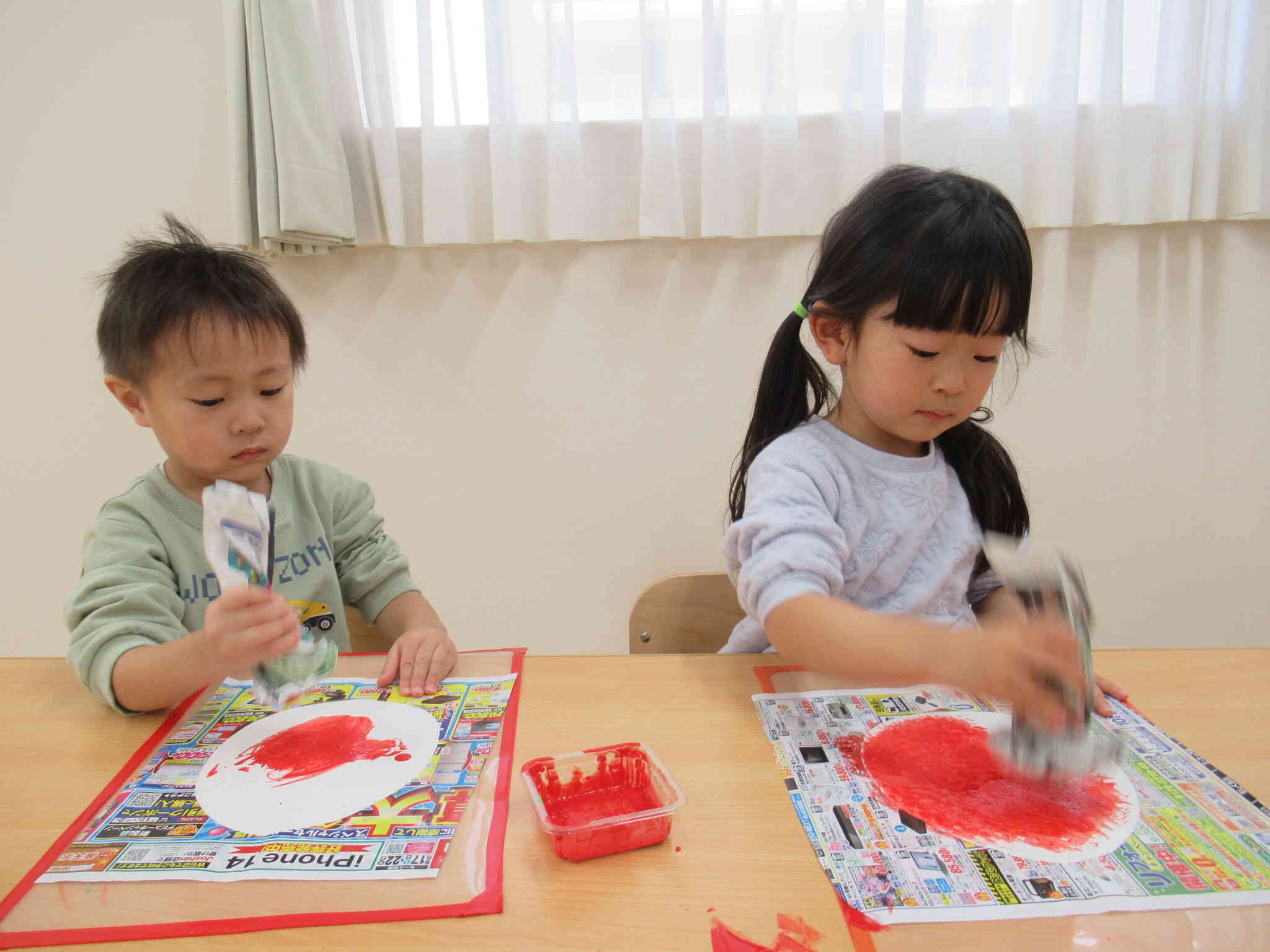 「どんどん赤くなってきたね～」