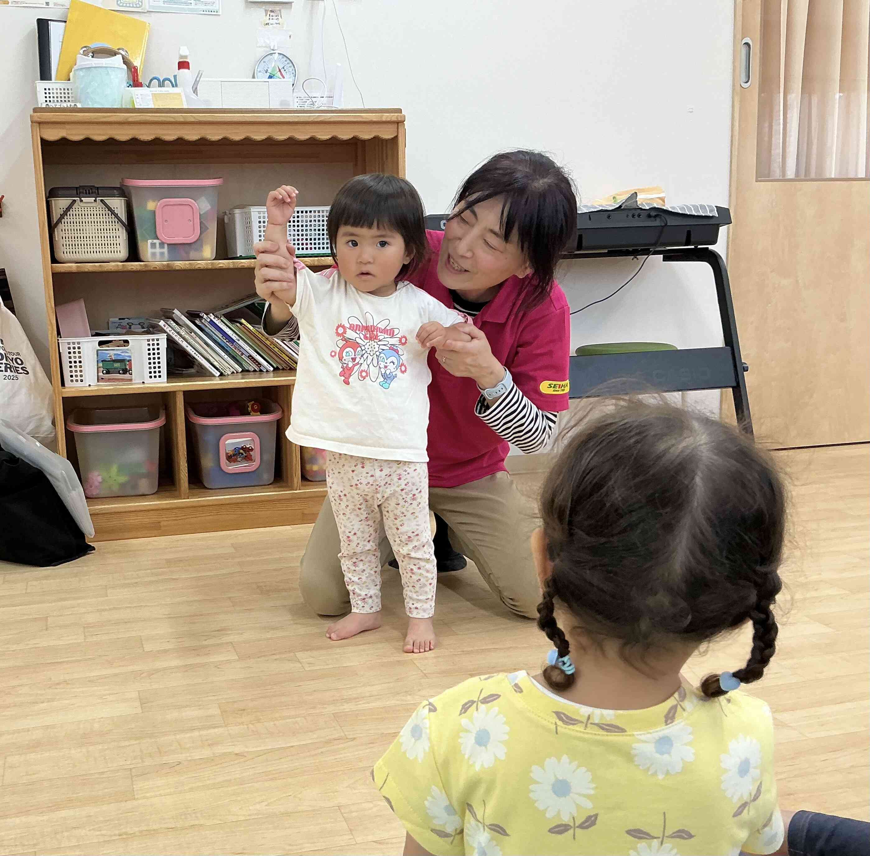 「 my name is〜」と自分の名前を言うことに挑戦しましたよ