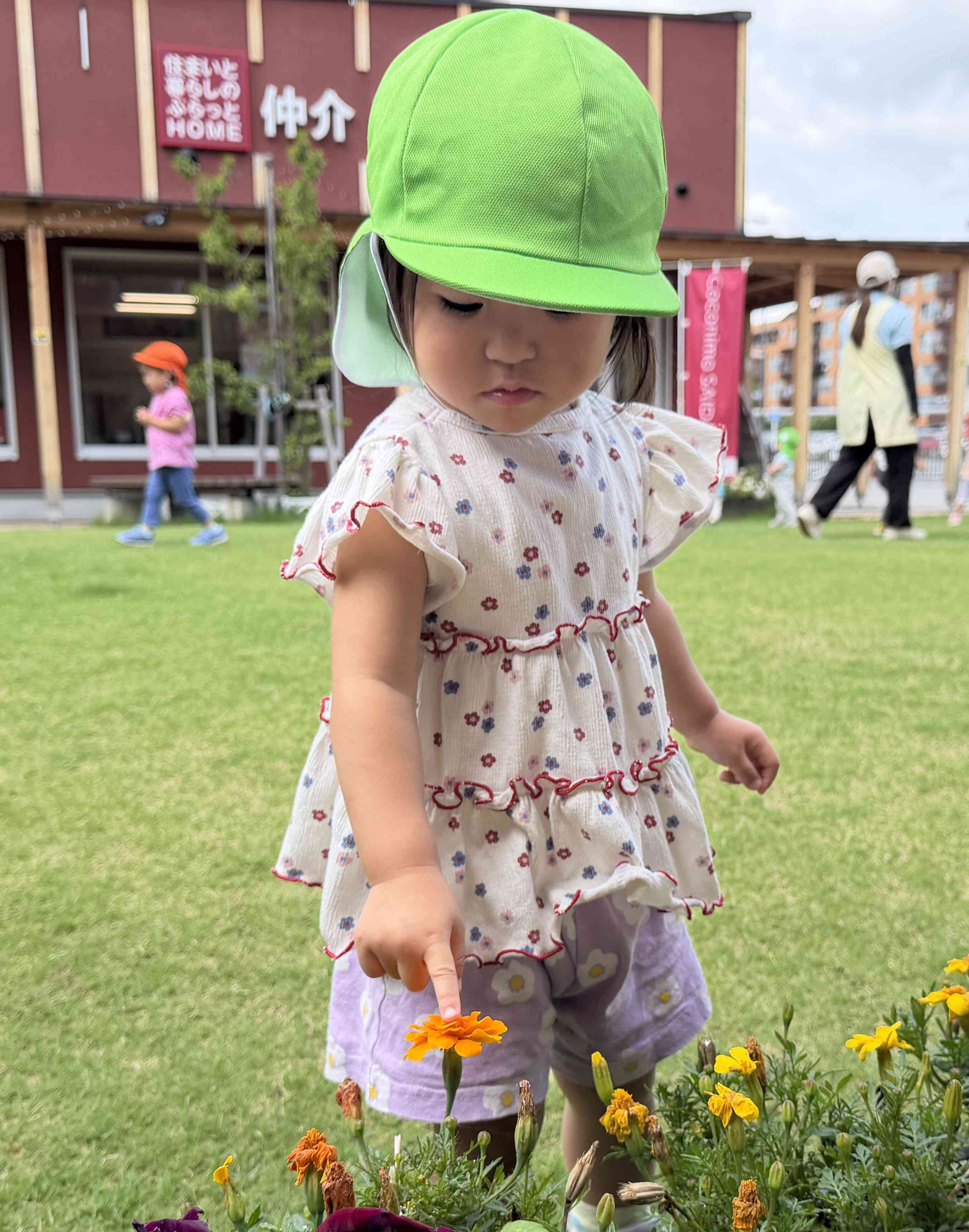 お花つんつん！可愛いね♪