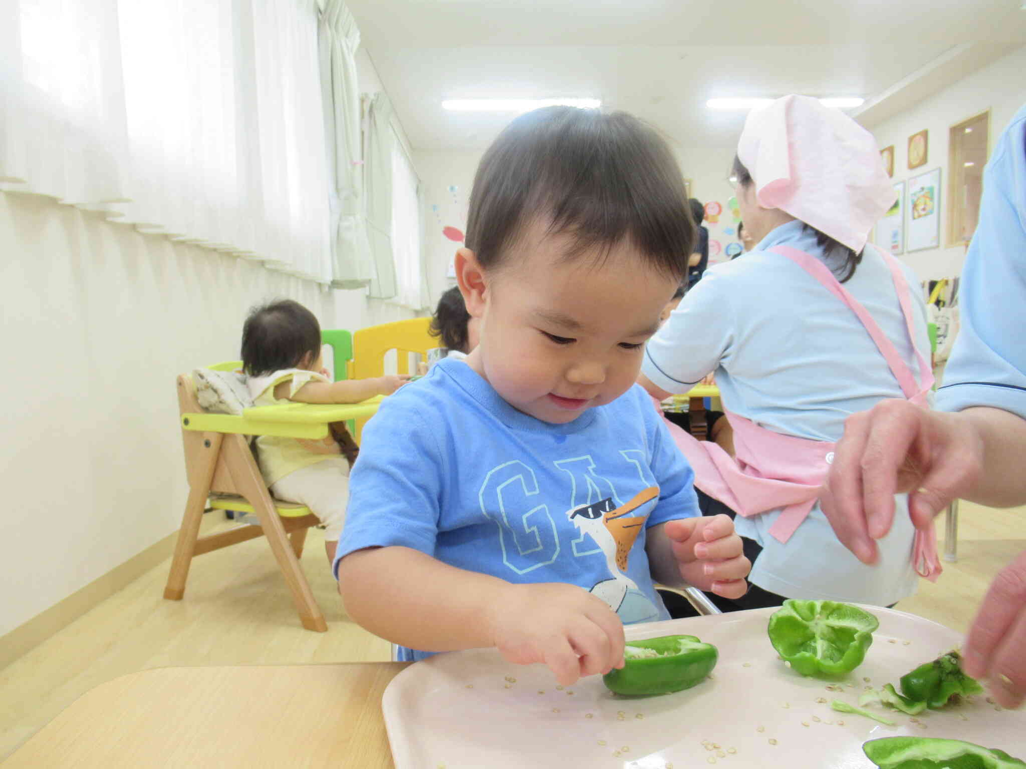 ピーマンの種って小さいんだね