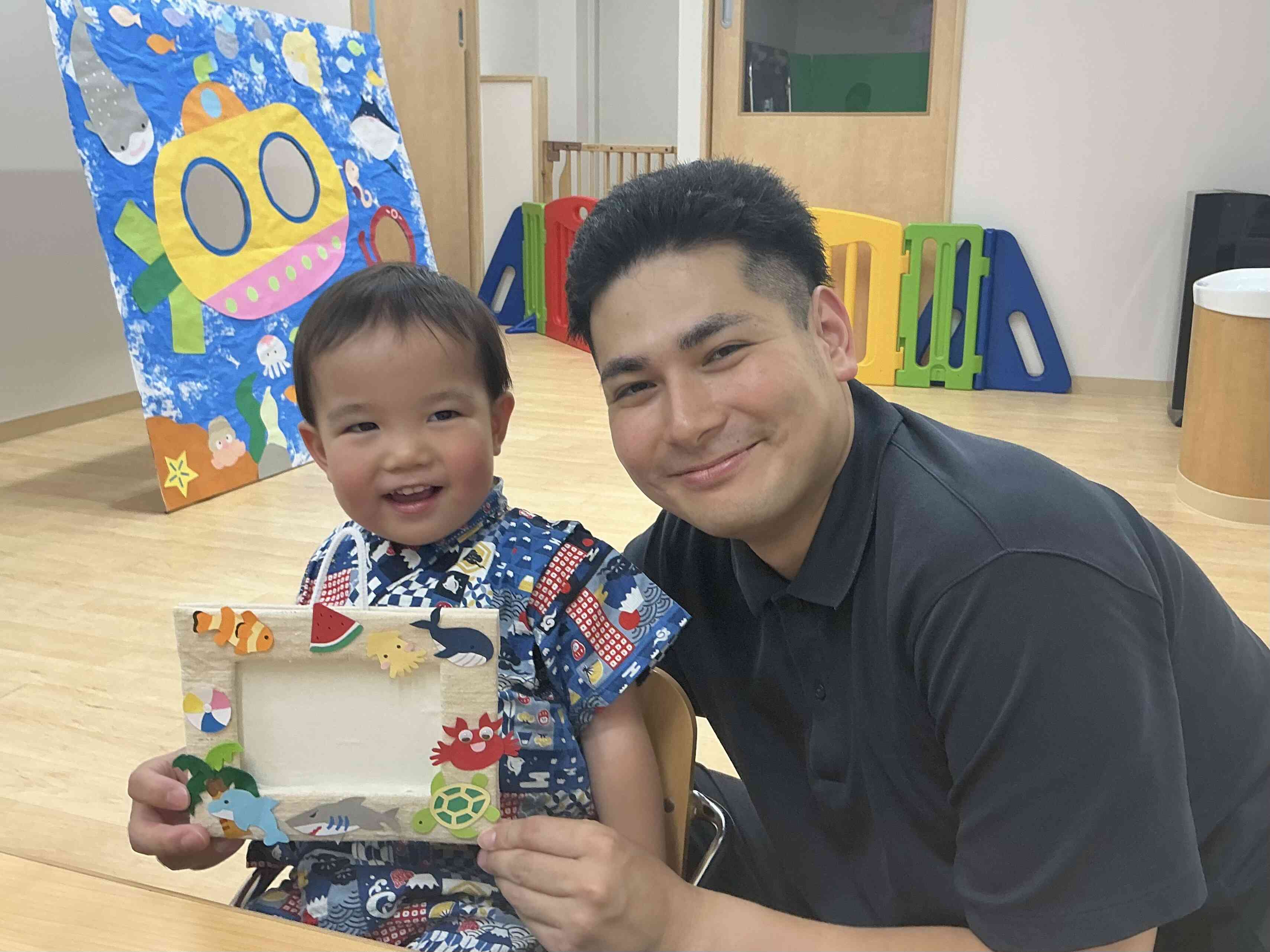 じゃーん☆お父さんとハイチーズ!