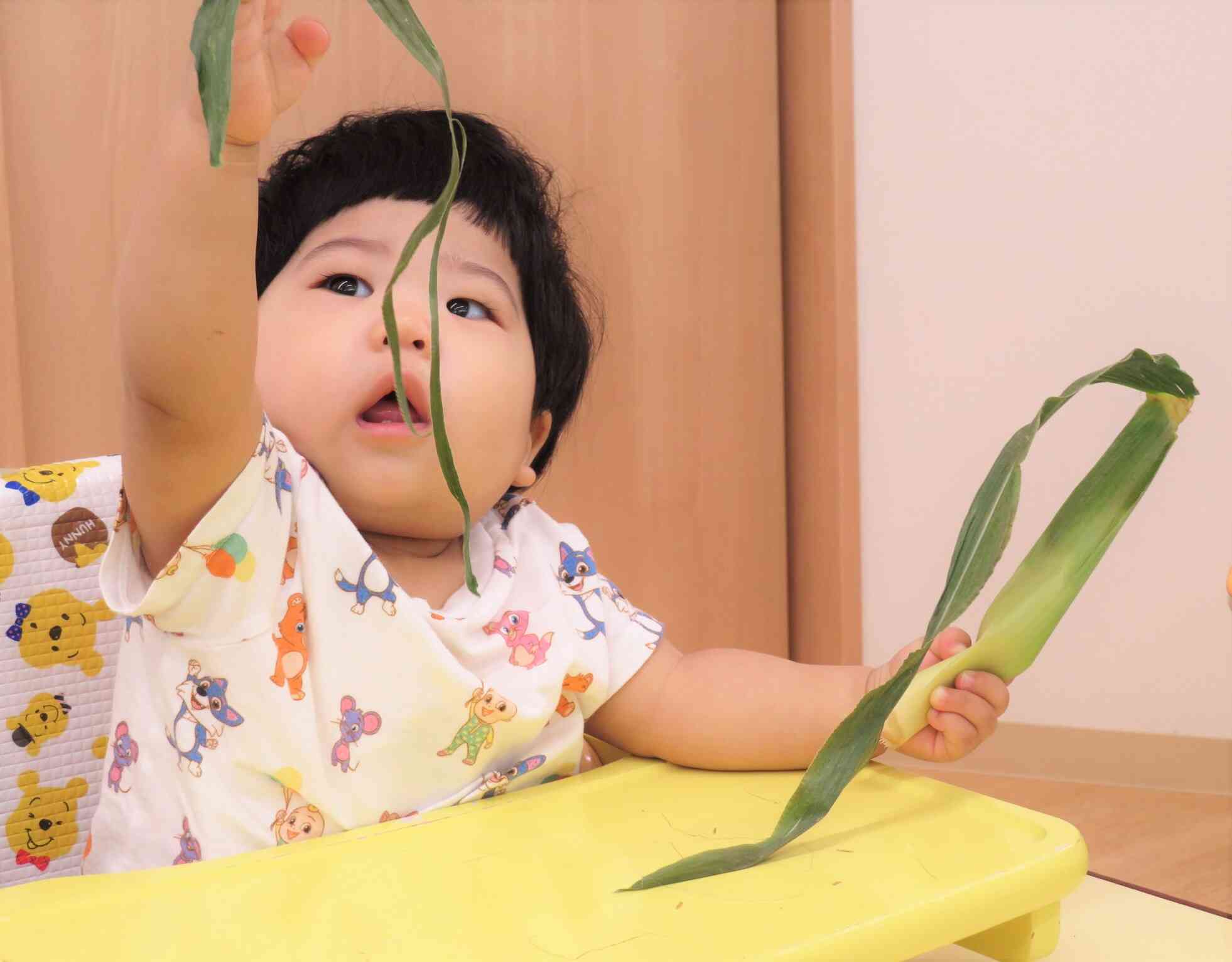 ☆食育・とうもろこしの皮むき☆