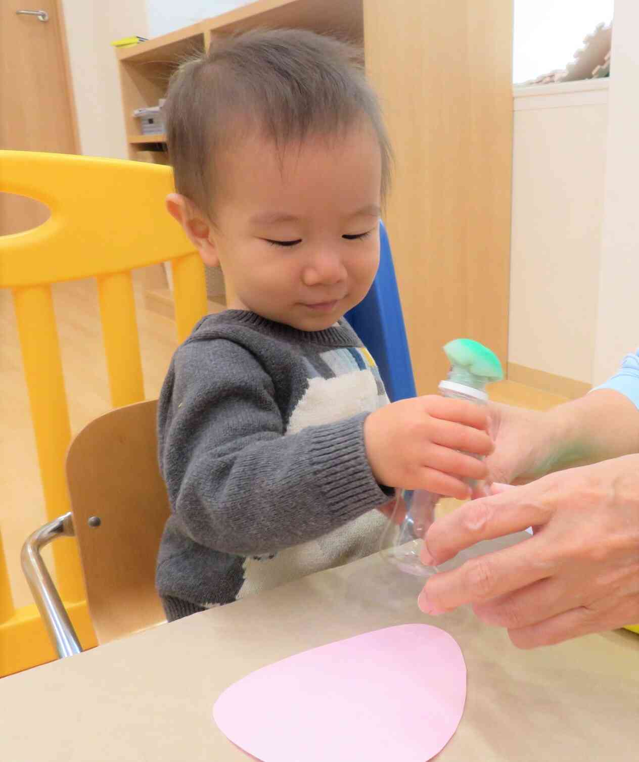 タンポ画に挑戦です☆