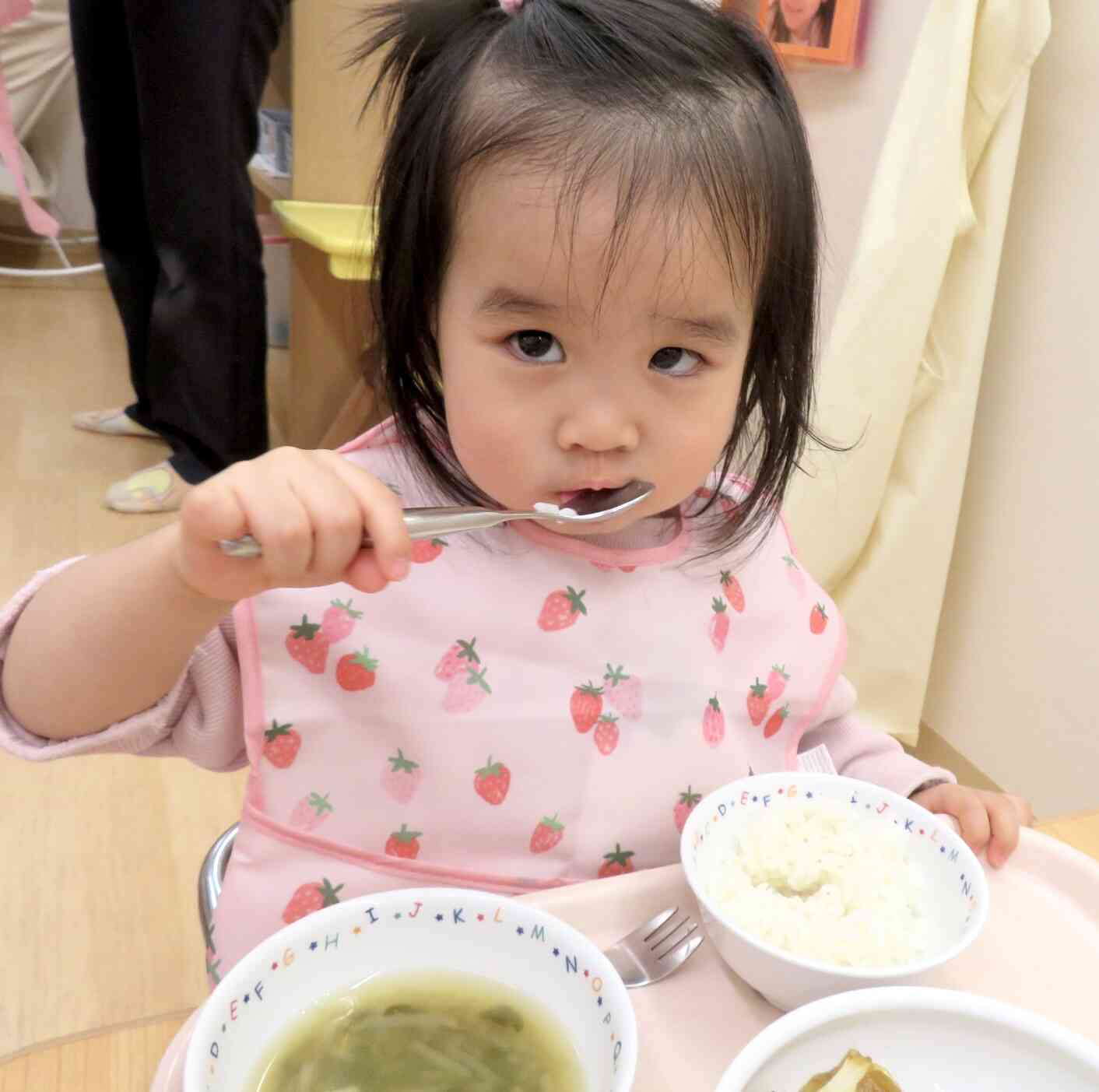 初めての給食♩