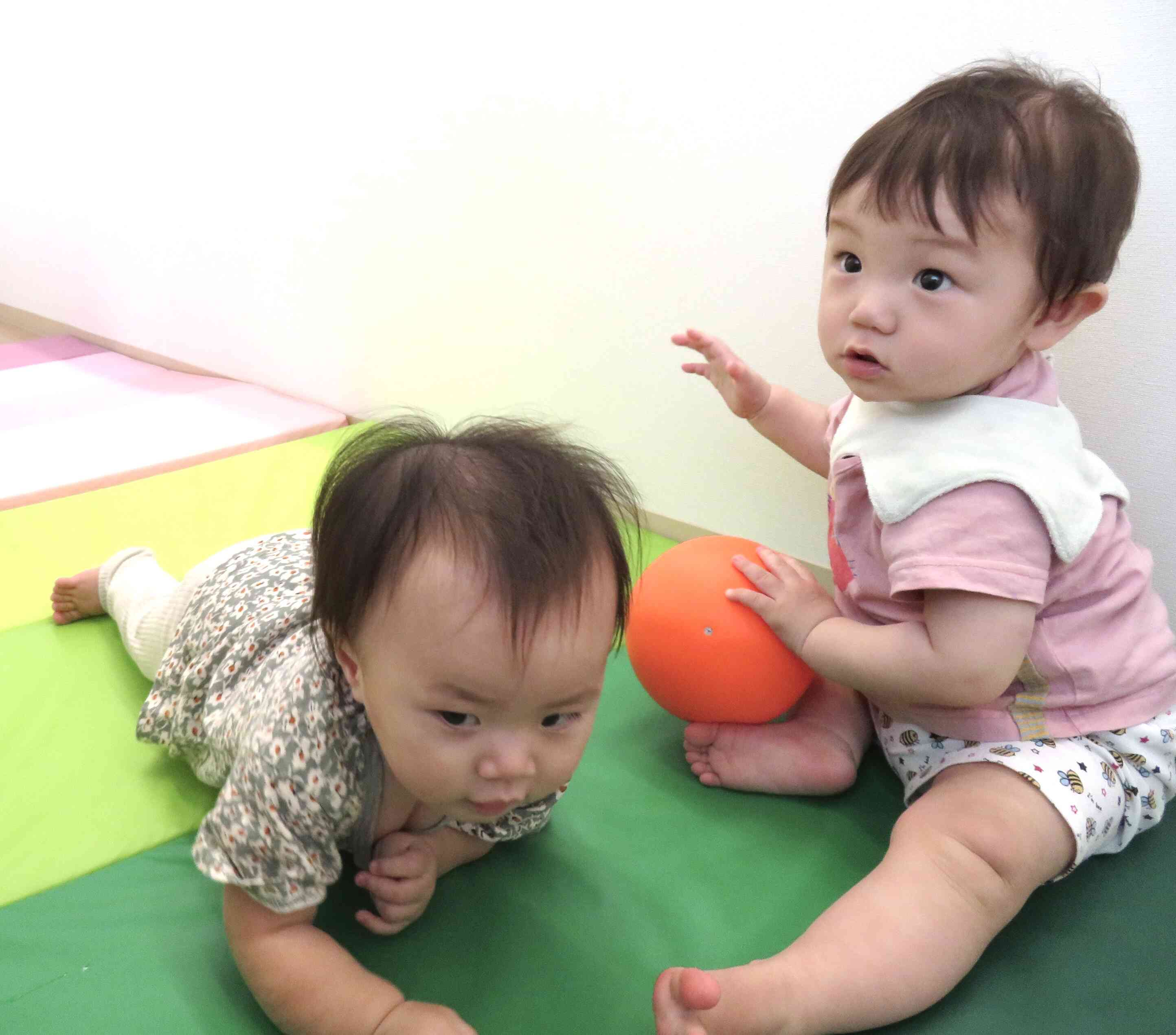 ボールを待て待て〜