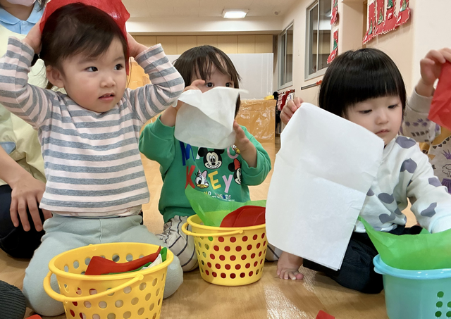 お花紙を使って