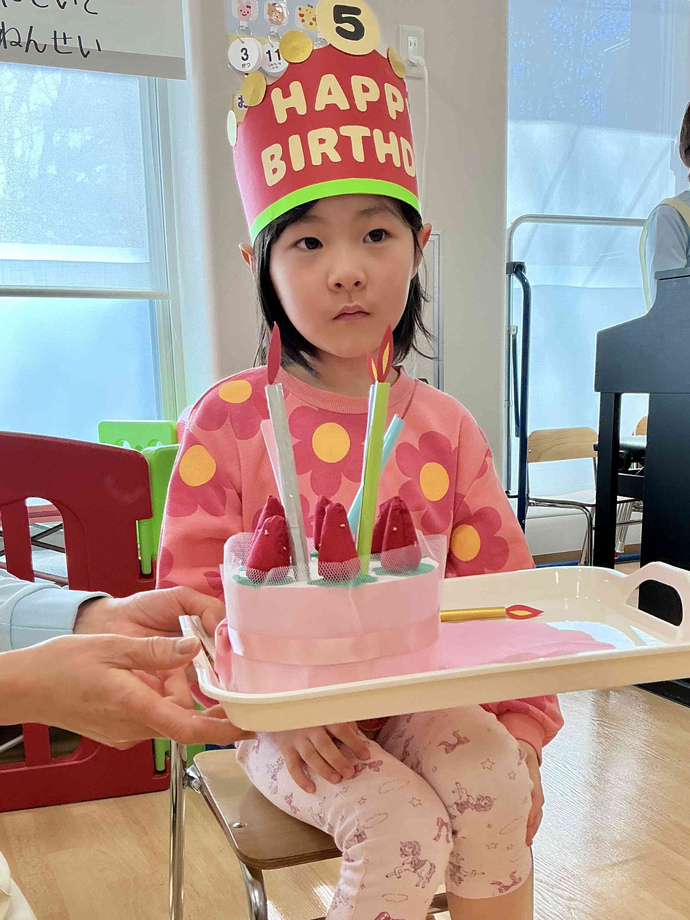 年の数のロウソクを立てました