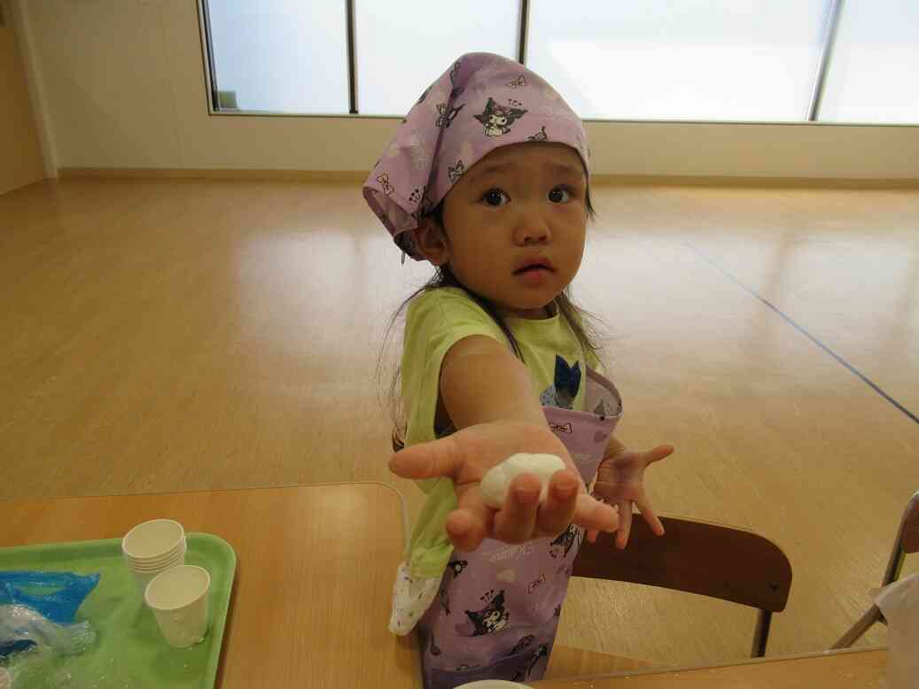 上手に丸めれたよ♪