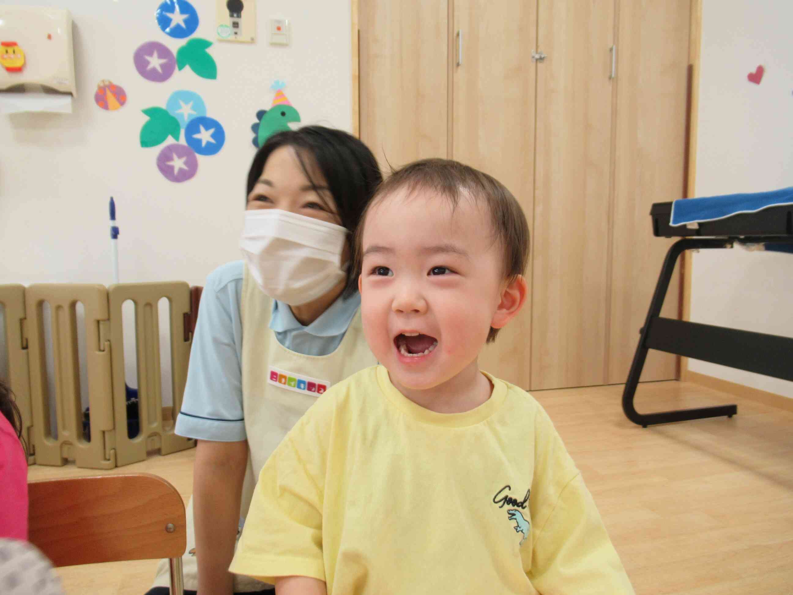 「すごいなぁ～」誕生日の主役のお友達もビックリしていました。