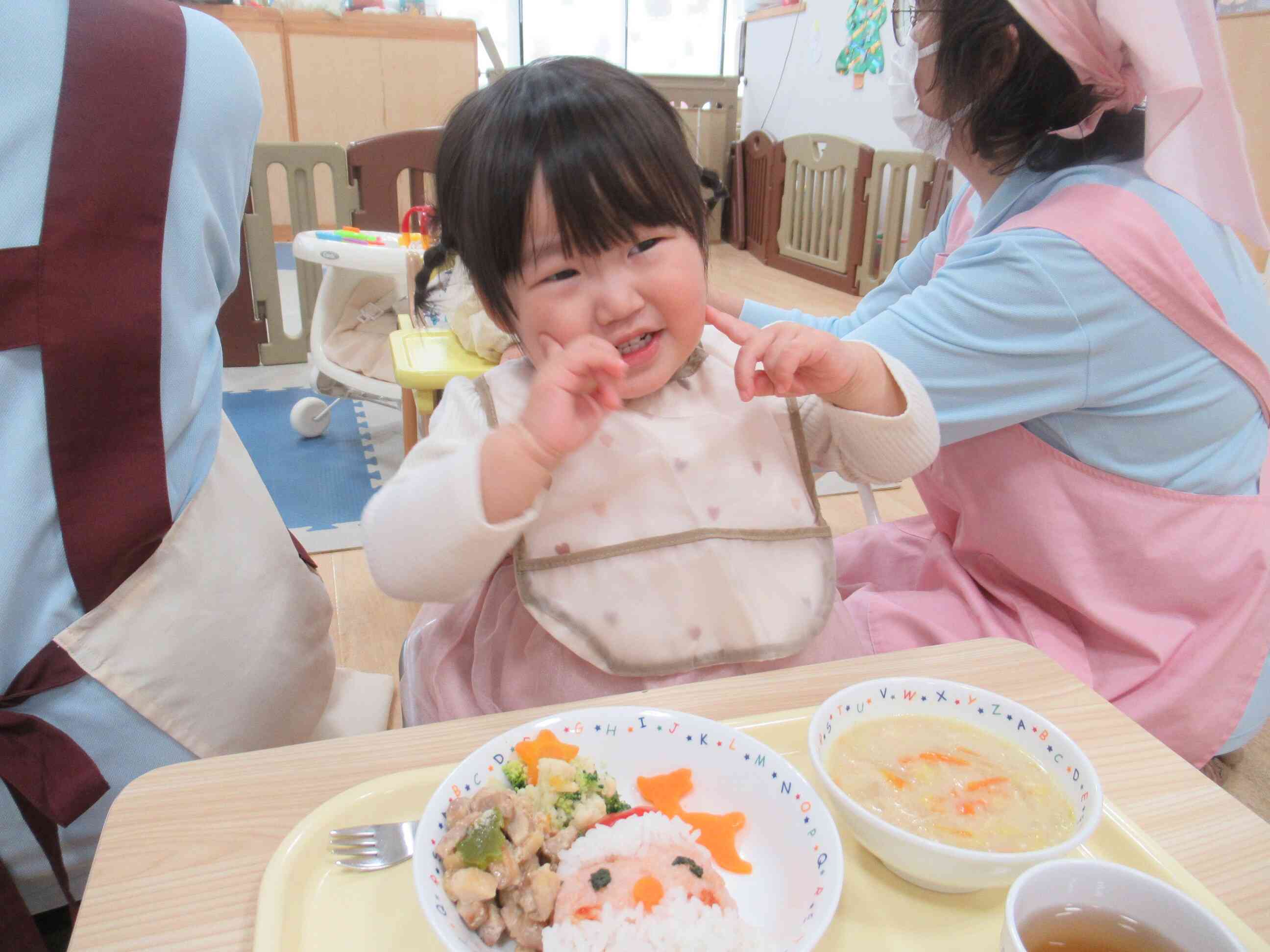 サンタさんライスだ！