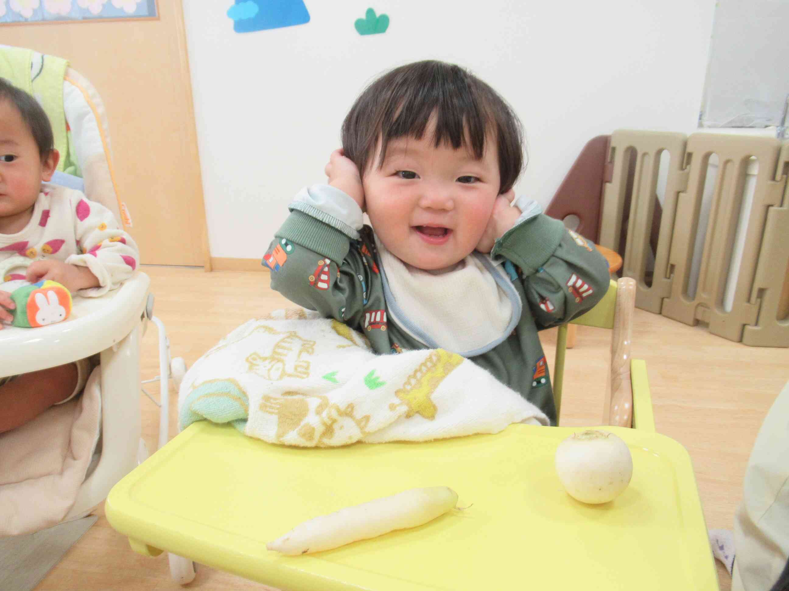 おいし～のポーズ