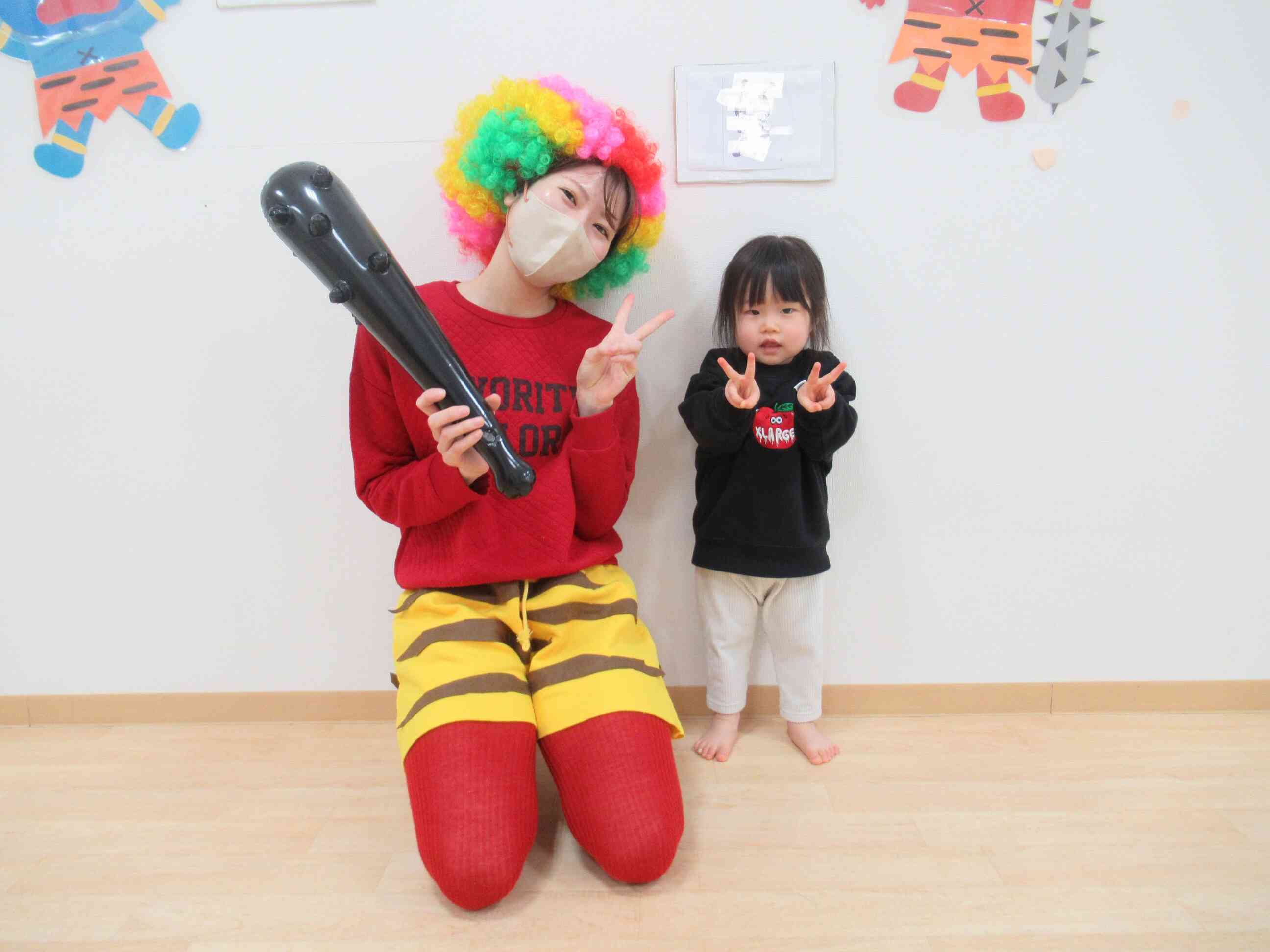 「皆のお陰で元気になったよ」と園児さんと記念撮影をしました。