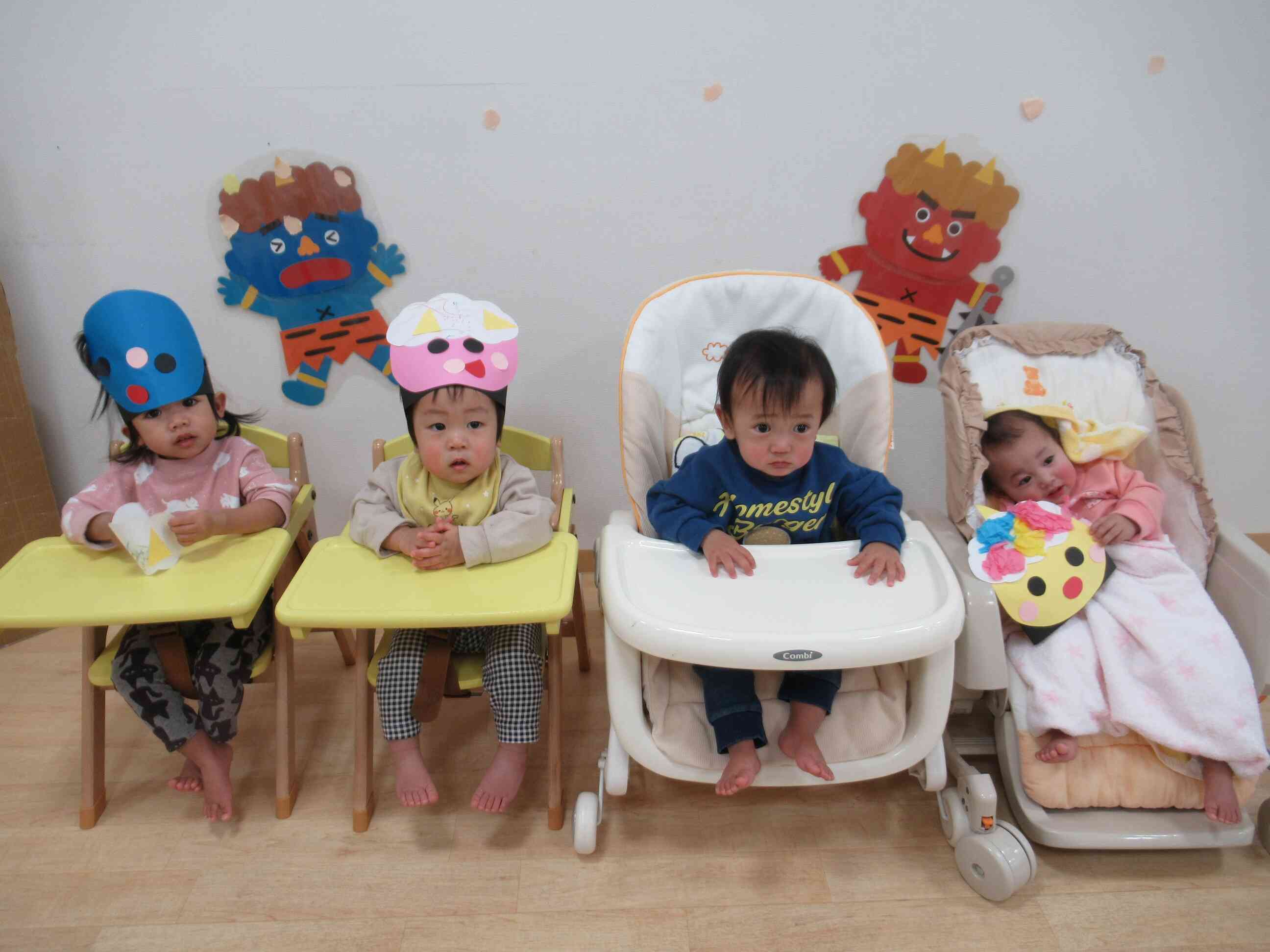 ０歳児クラスのお友達です。