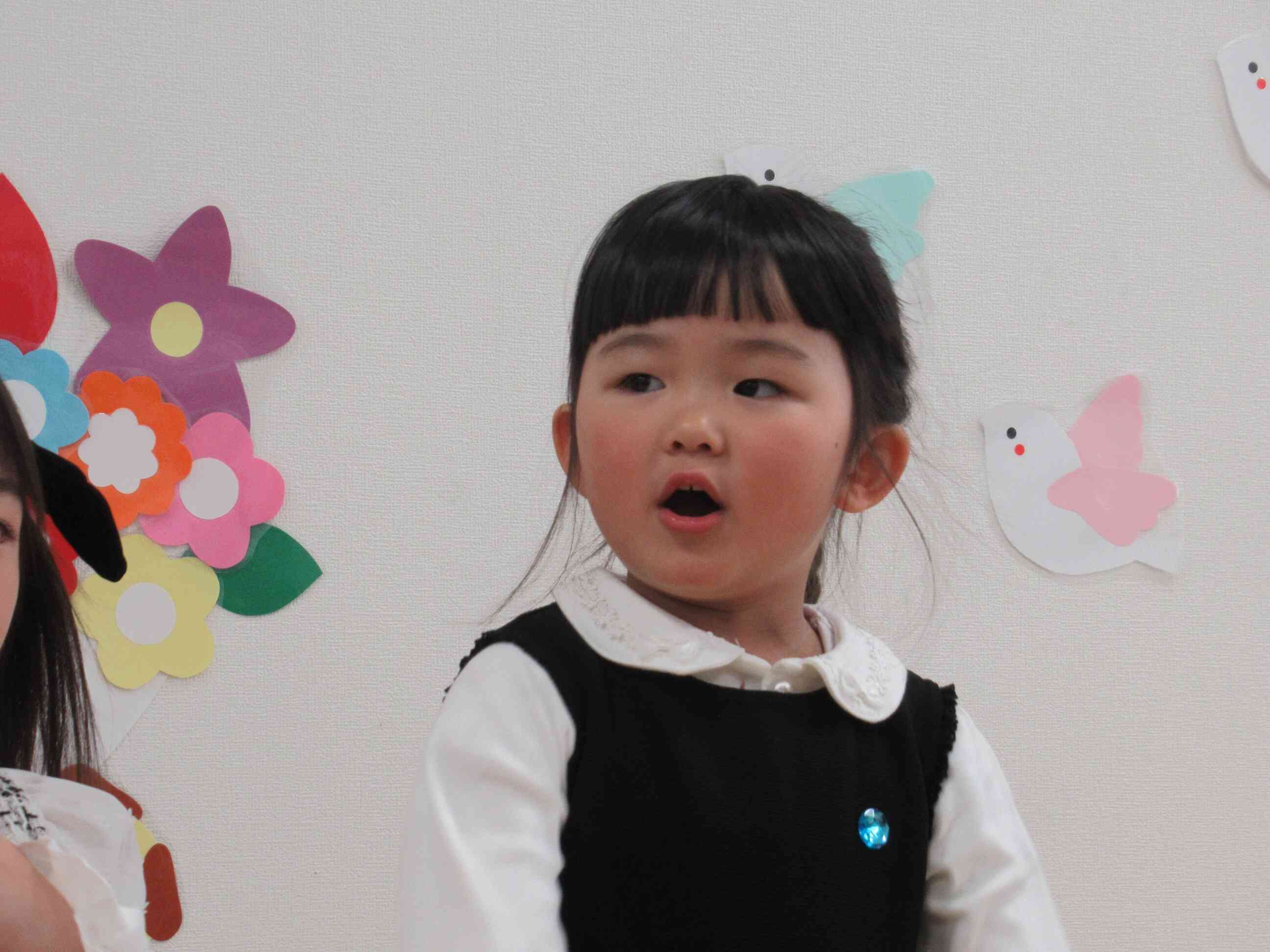 大きな声で歌いました。