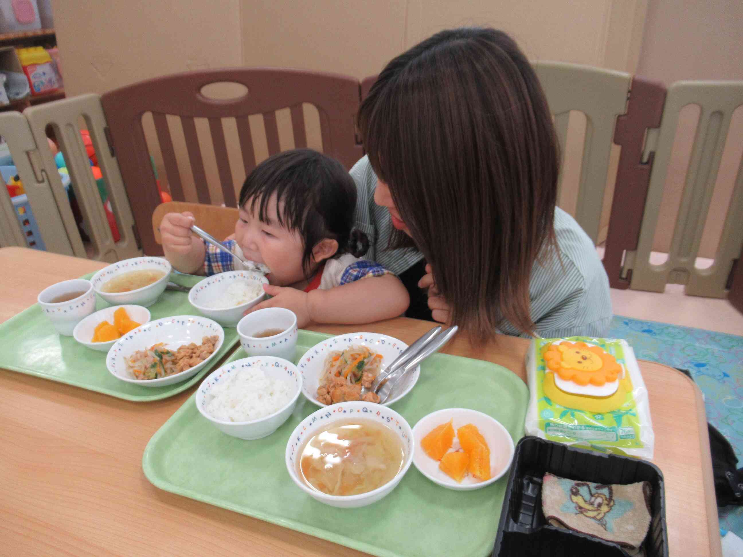 ご飯を沢山食べました。