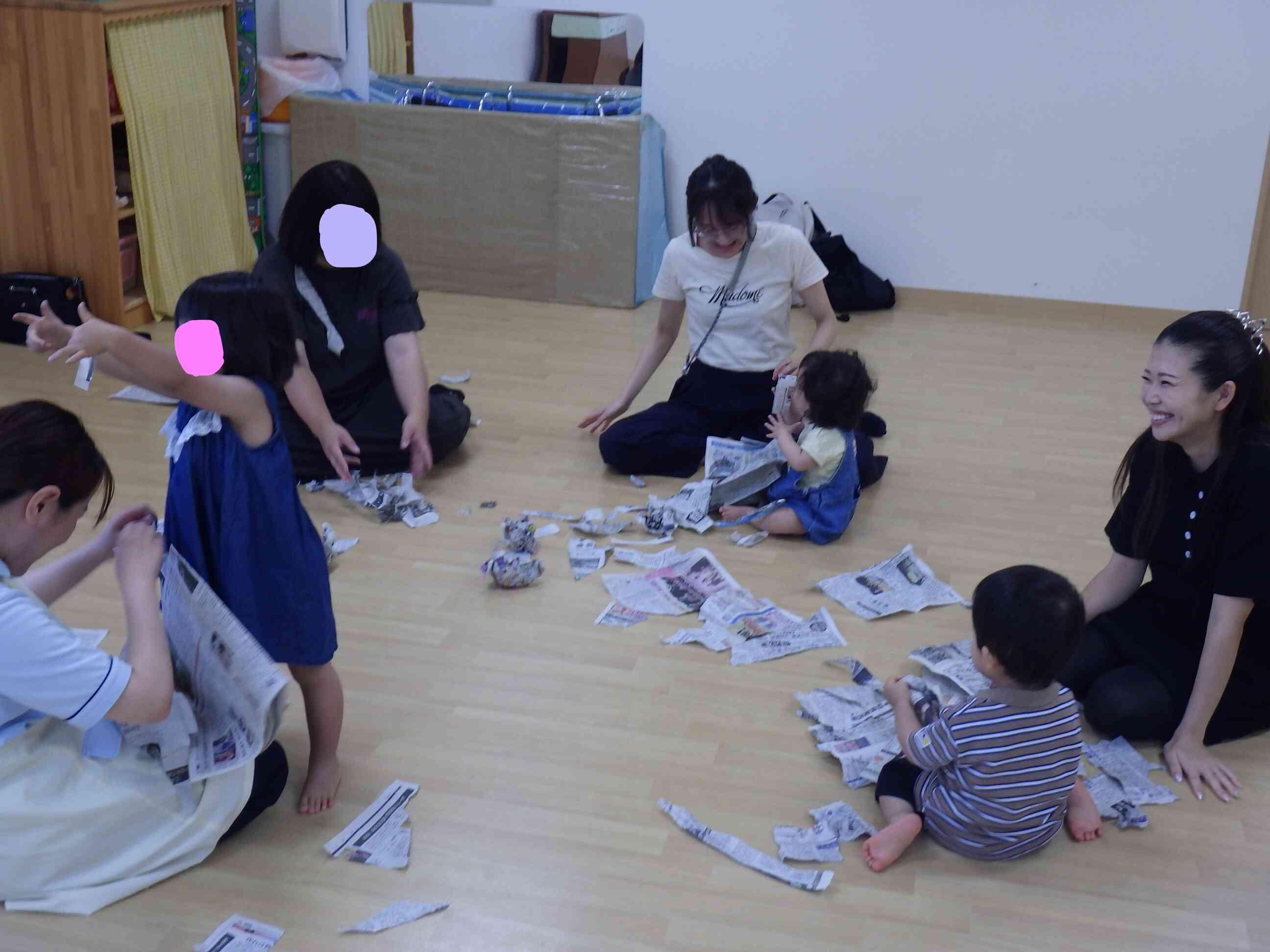 先生の頭にもかけちゃえ～