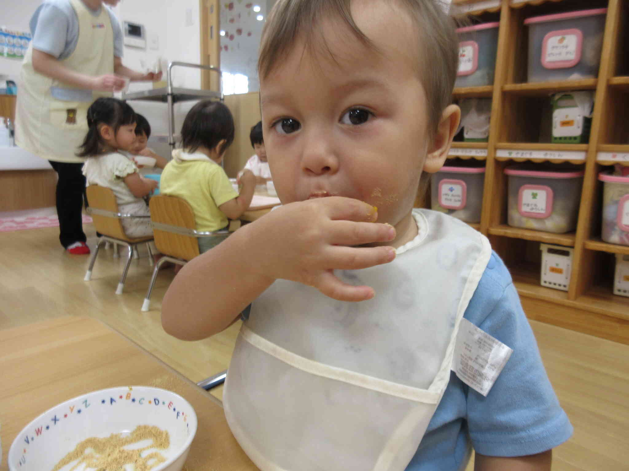 きな粉もペロっと♪