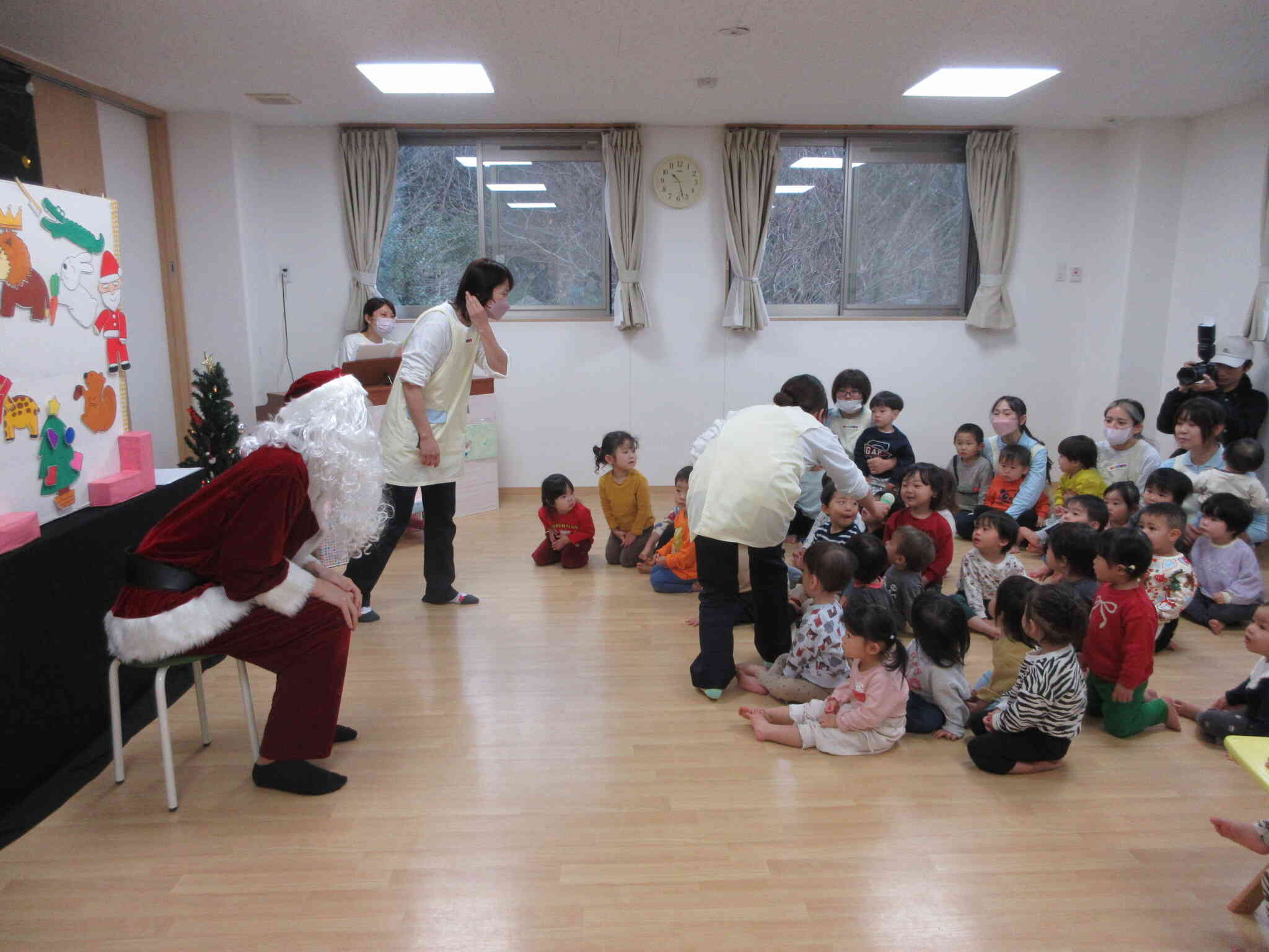 「えんとつからきたの～？」と質問したよ～