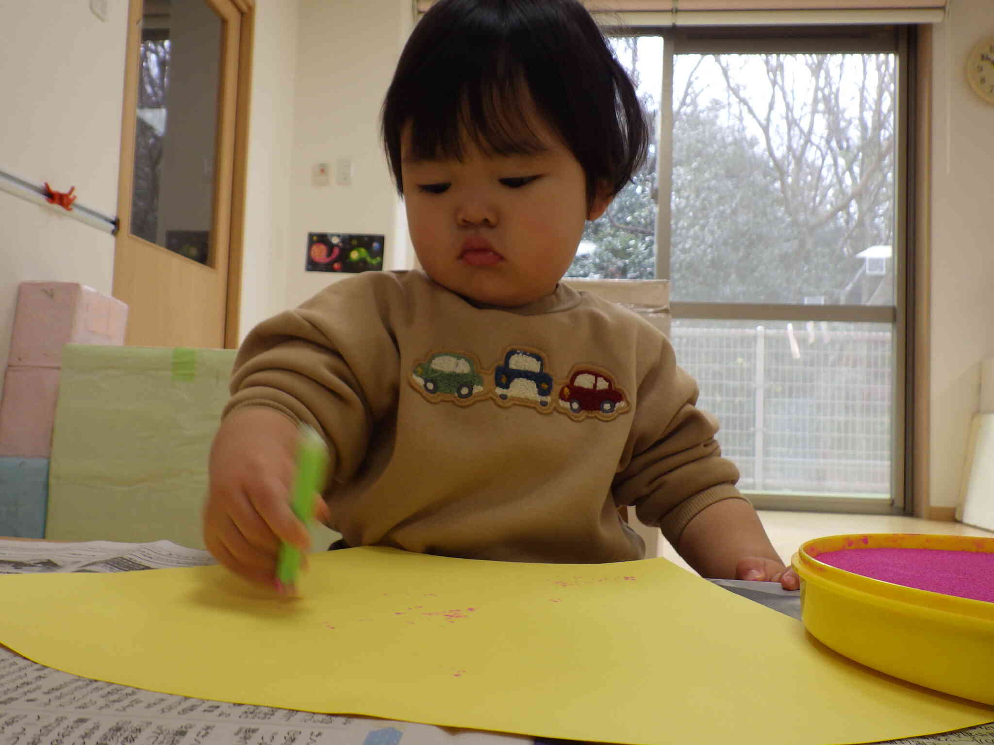 あ！色が付いたー！