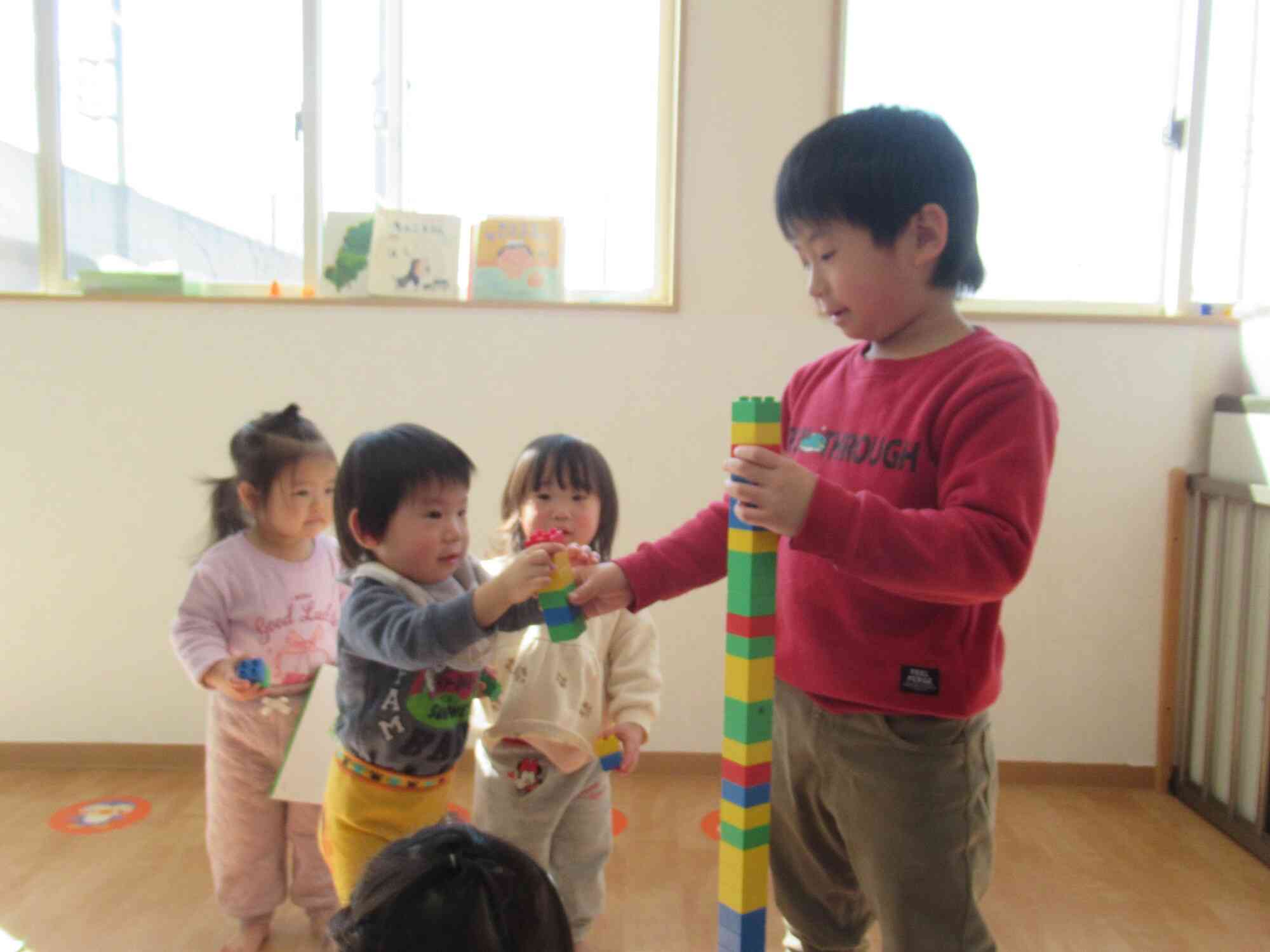 一緒にブロック遊び！