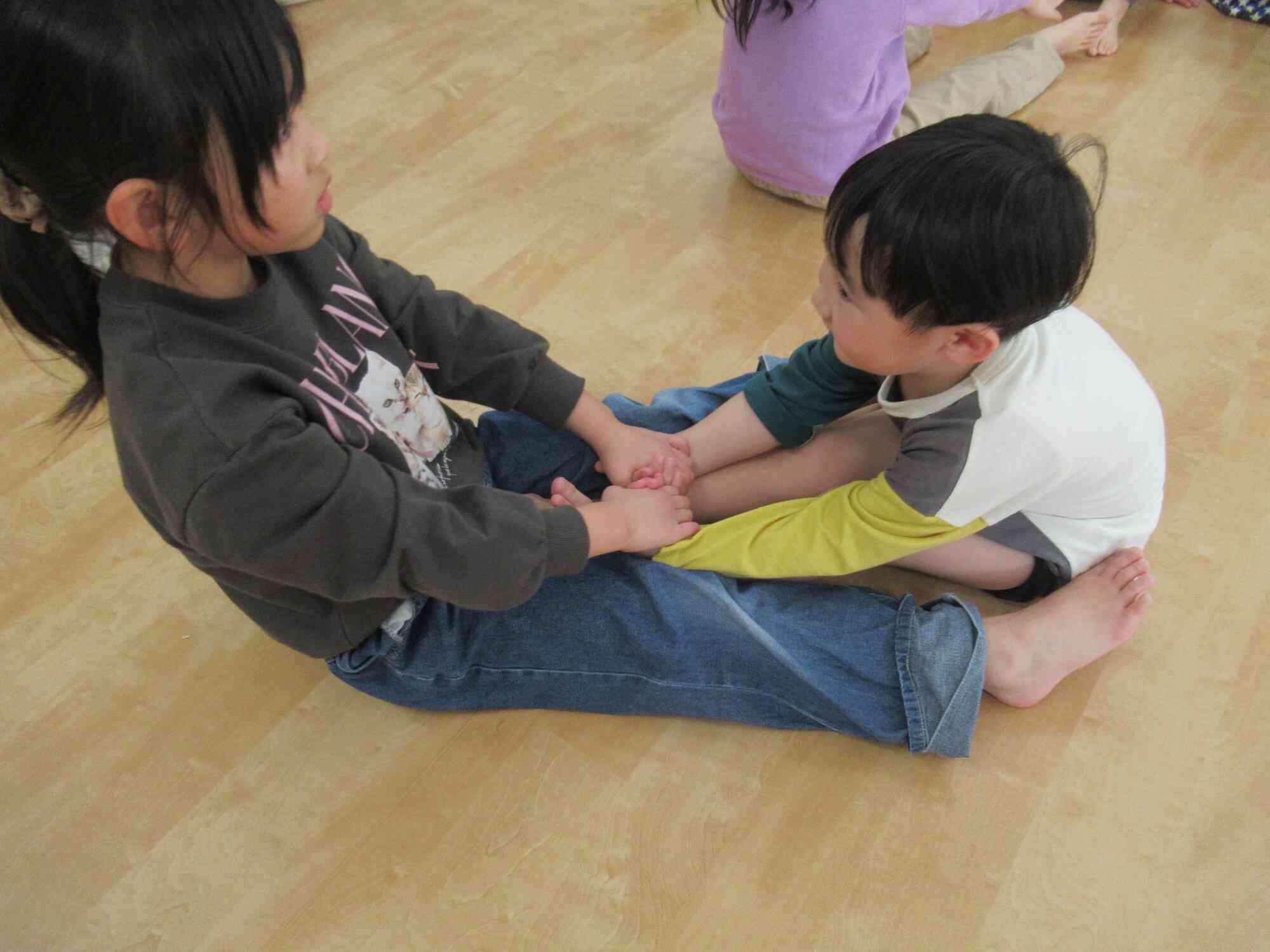 うさぎぐみさんも一緒に「おふね」の動き