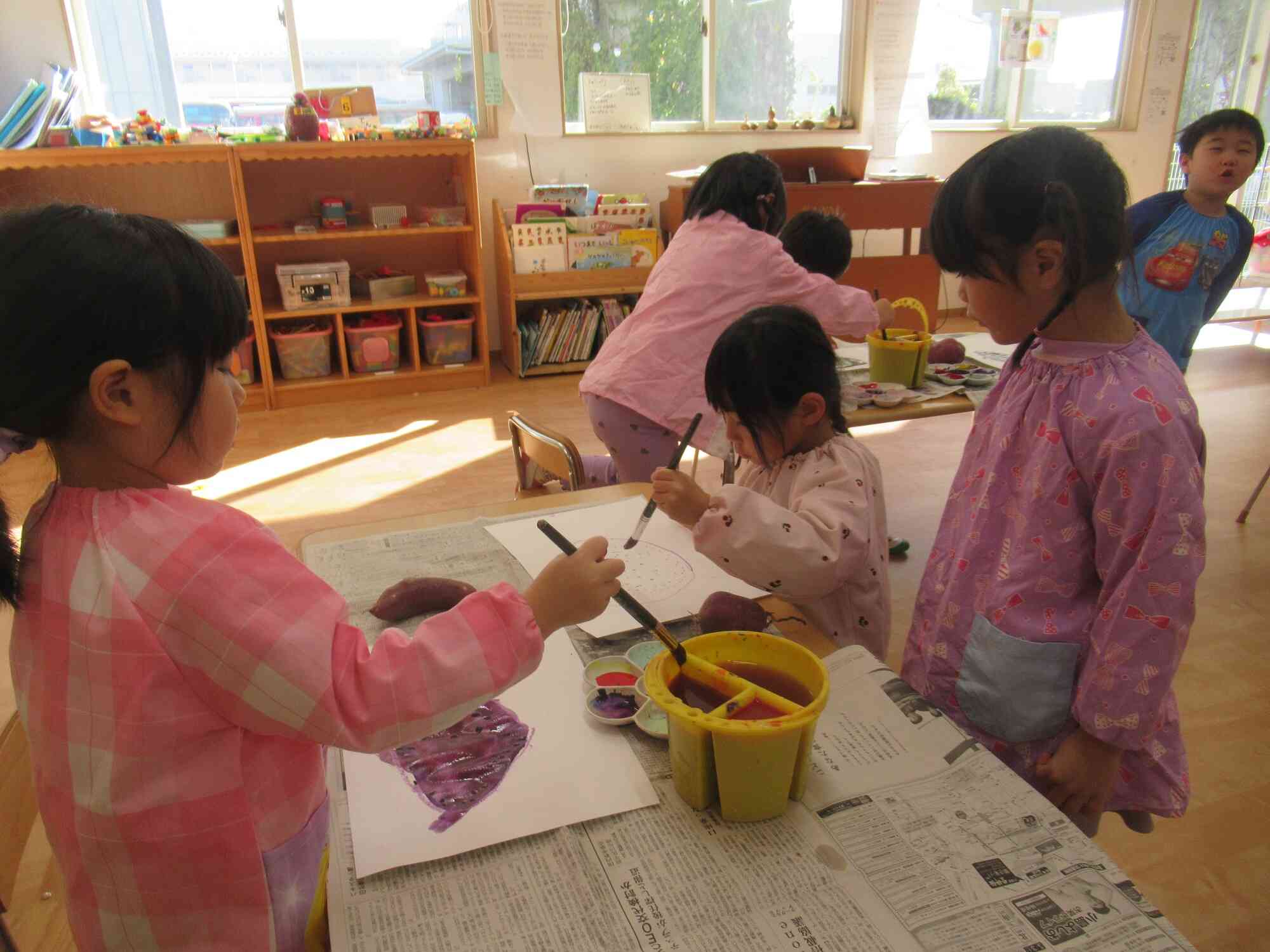 お次は色塗り！