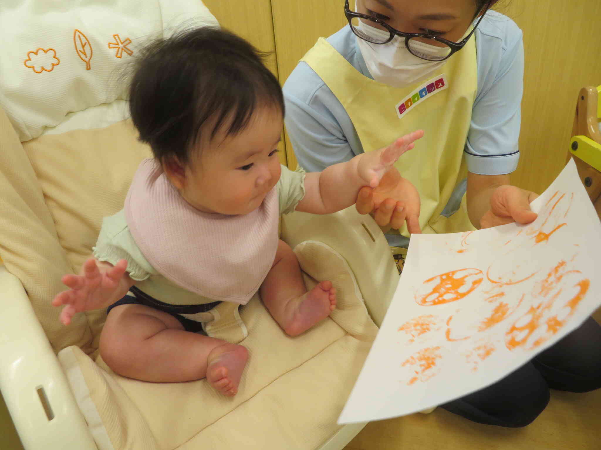 出来上がりを見て嬉しそう♪