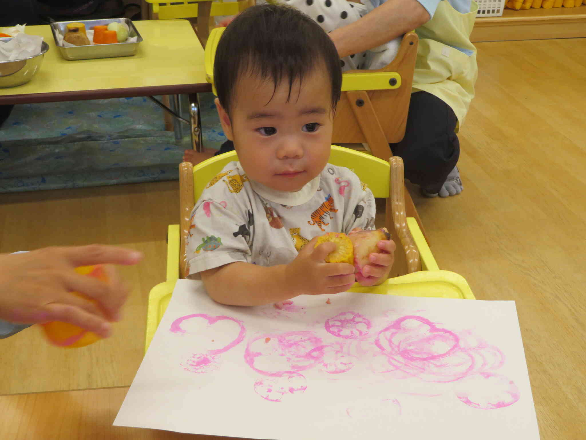 上手に押せたね♪