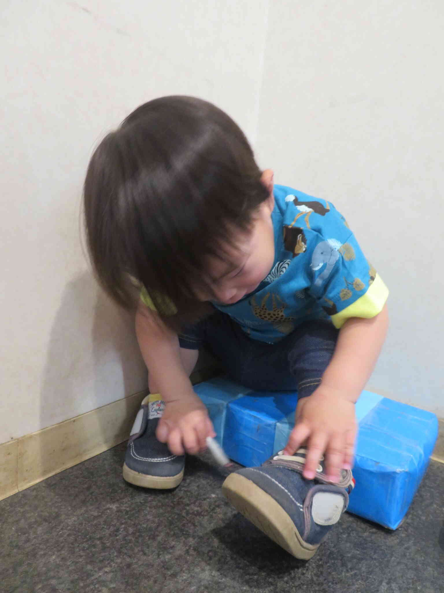 お散歩から帰ったら...(あひる組・１歳児)