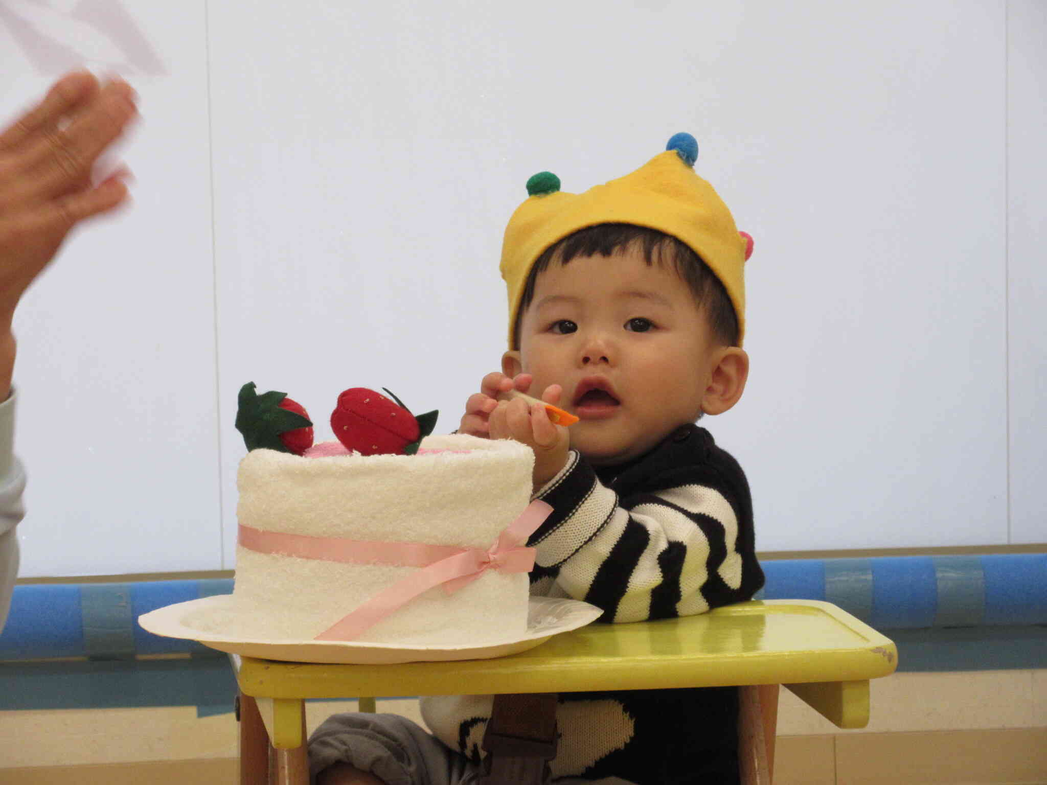 いちごケーキでお祝いしたよ！