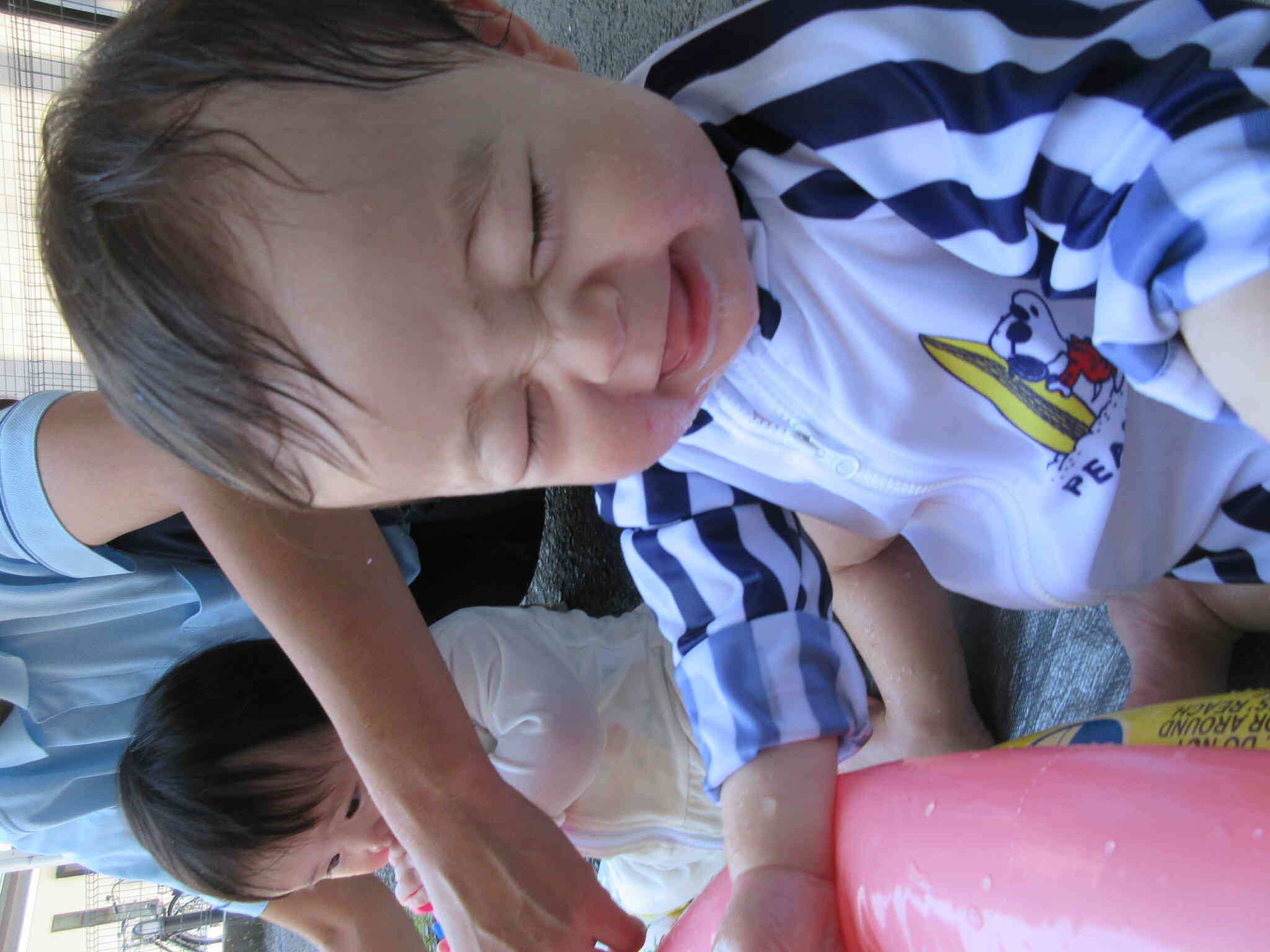 初めての水遊び！（０歳児・ひよこ組）