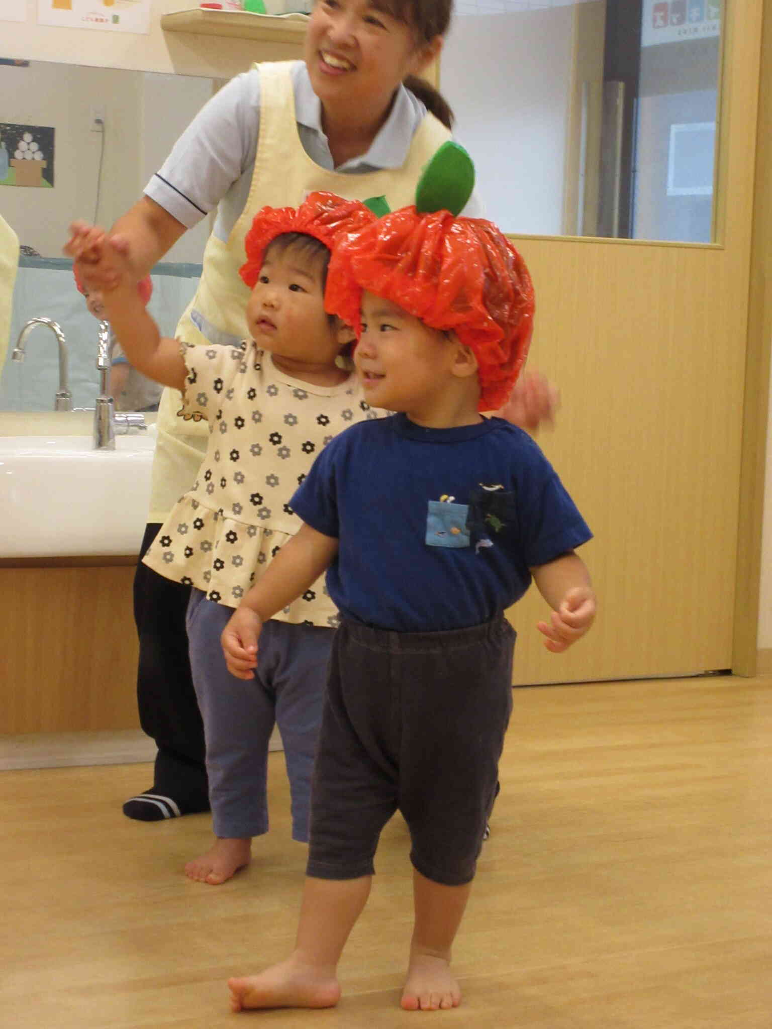 かわいいリンゴに変身です☆