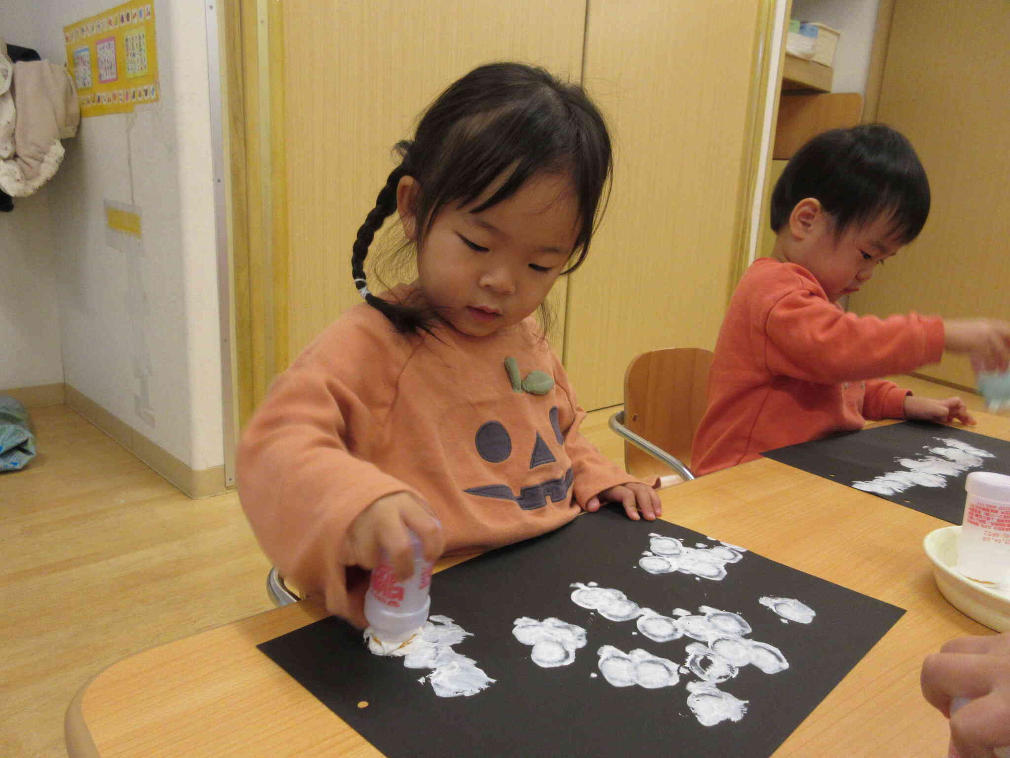 雪のスタンプ 楽しいな♬