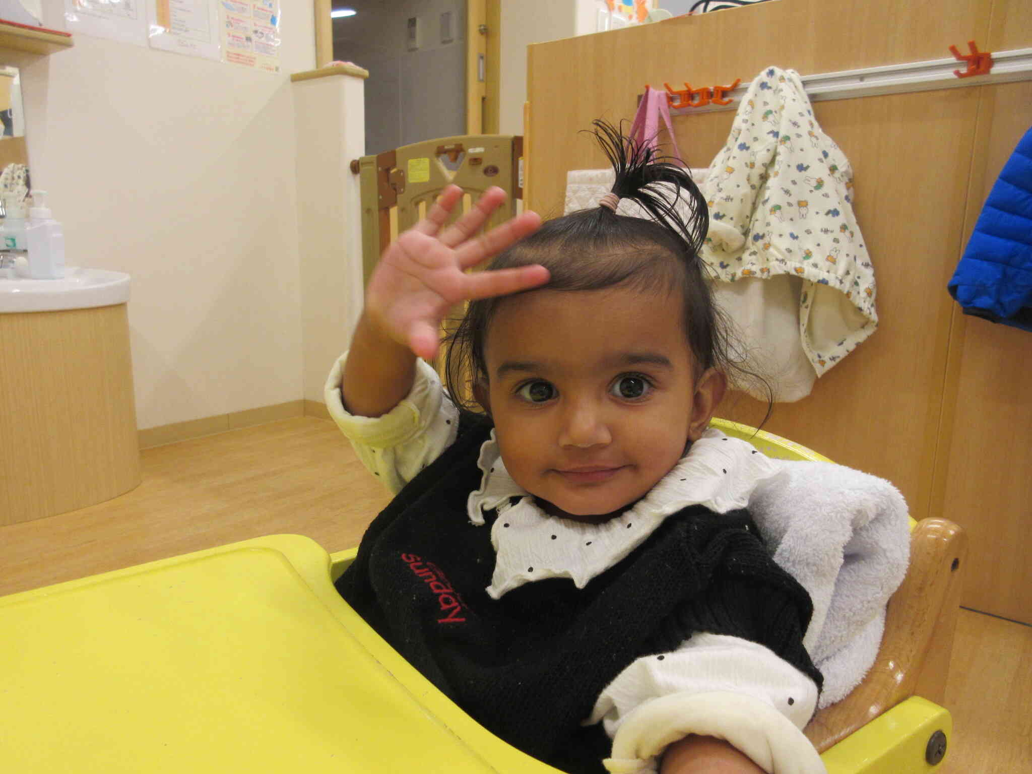 お返事も上手になりました。「は～い！」