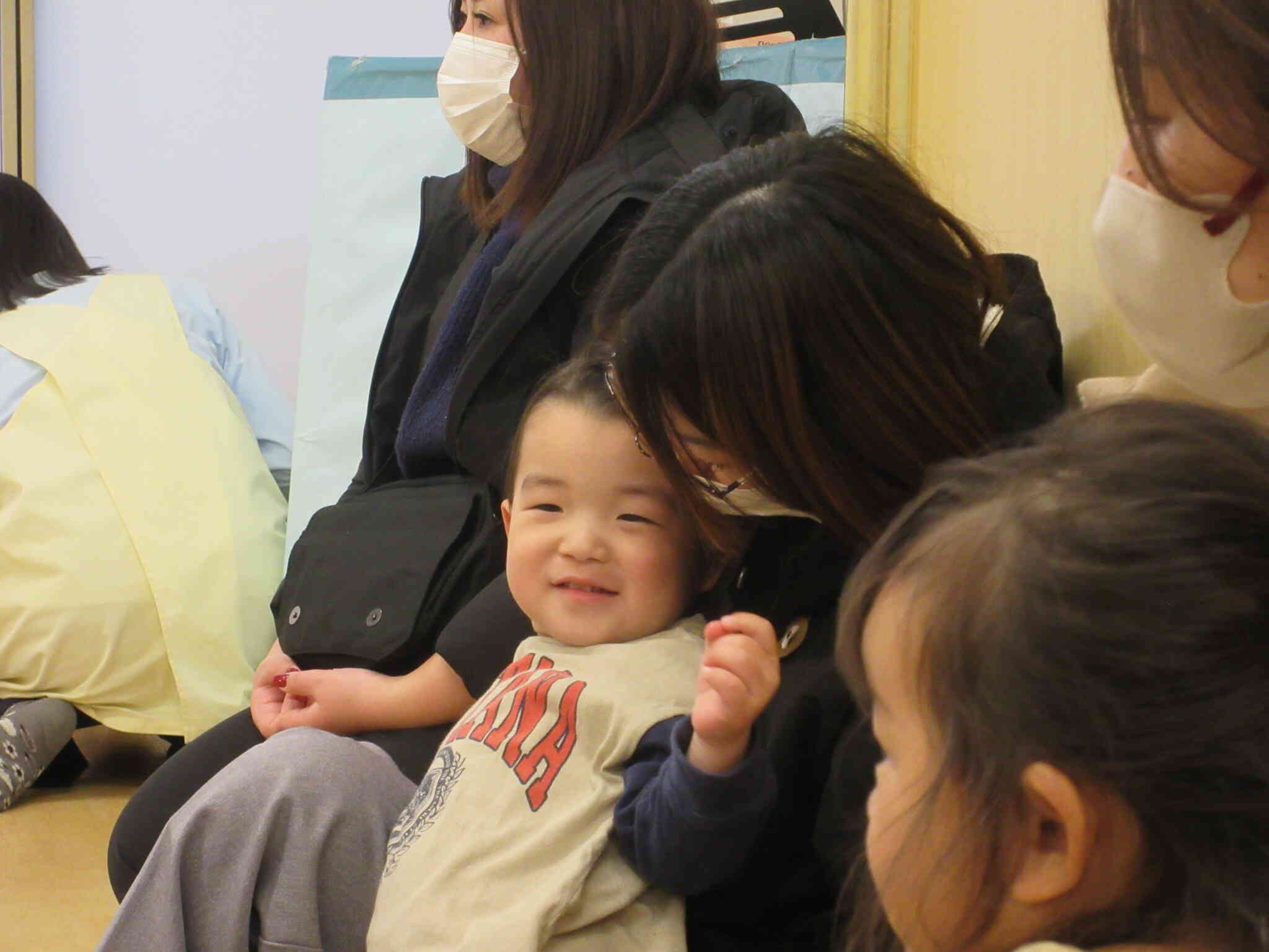 ママと一緒で嬉しいね！