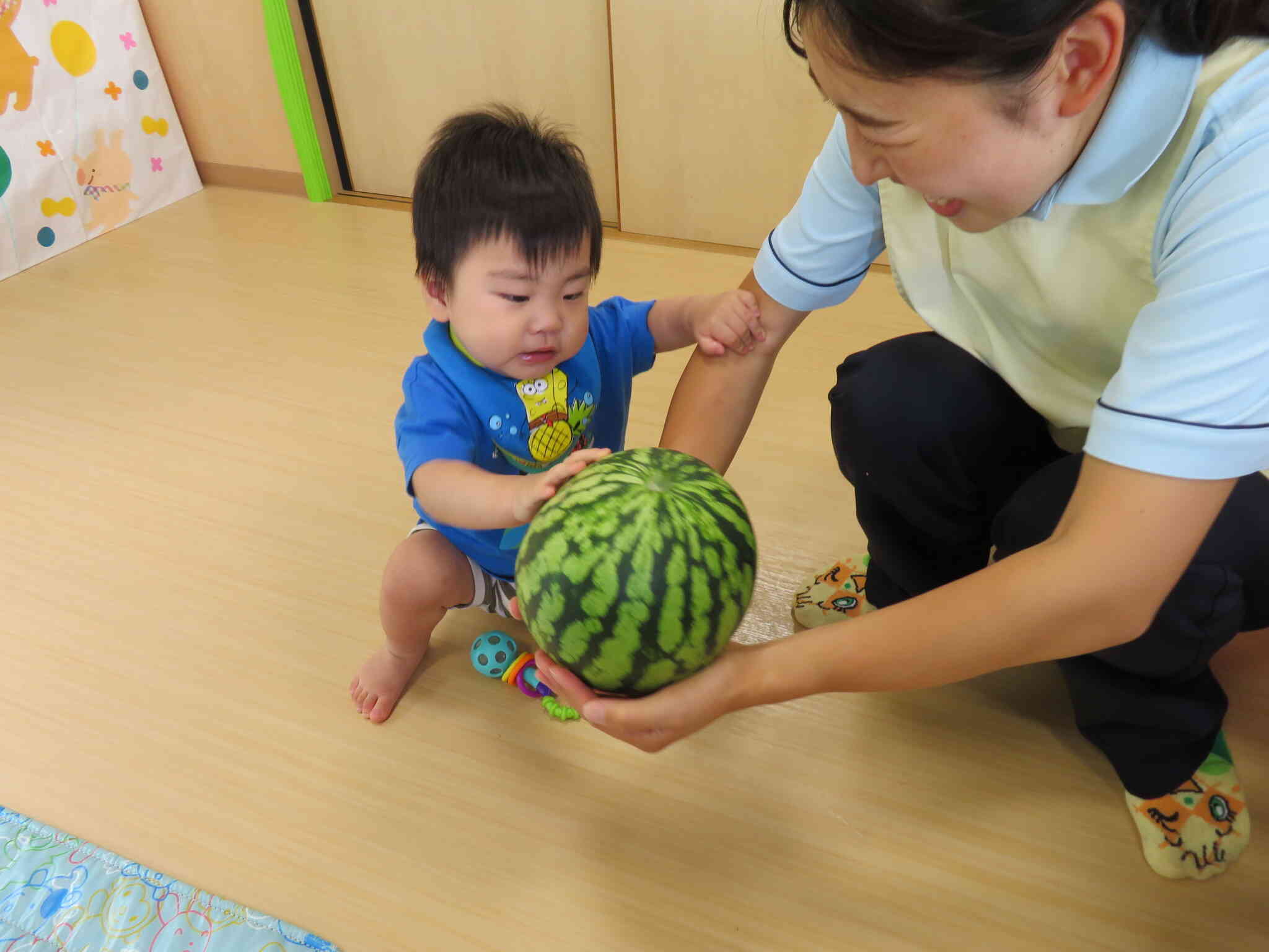 ０歳児のお友達くらいに大きくなりました。