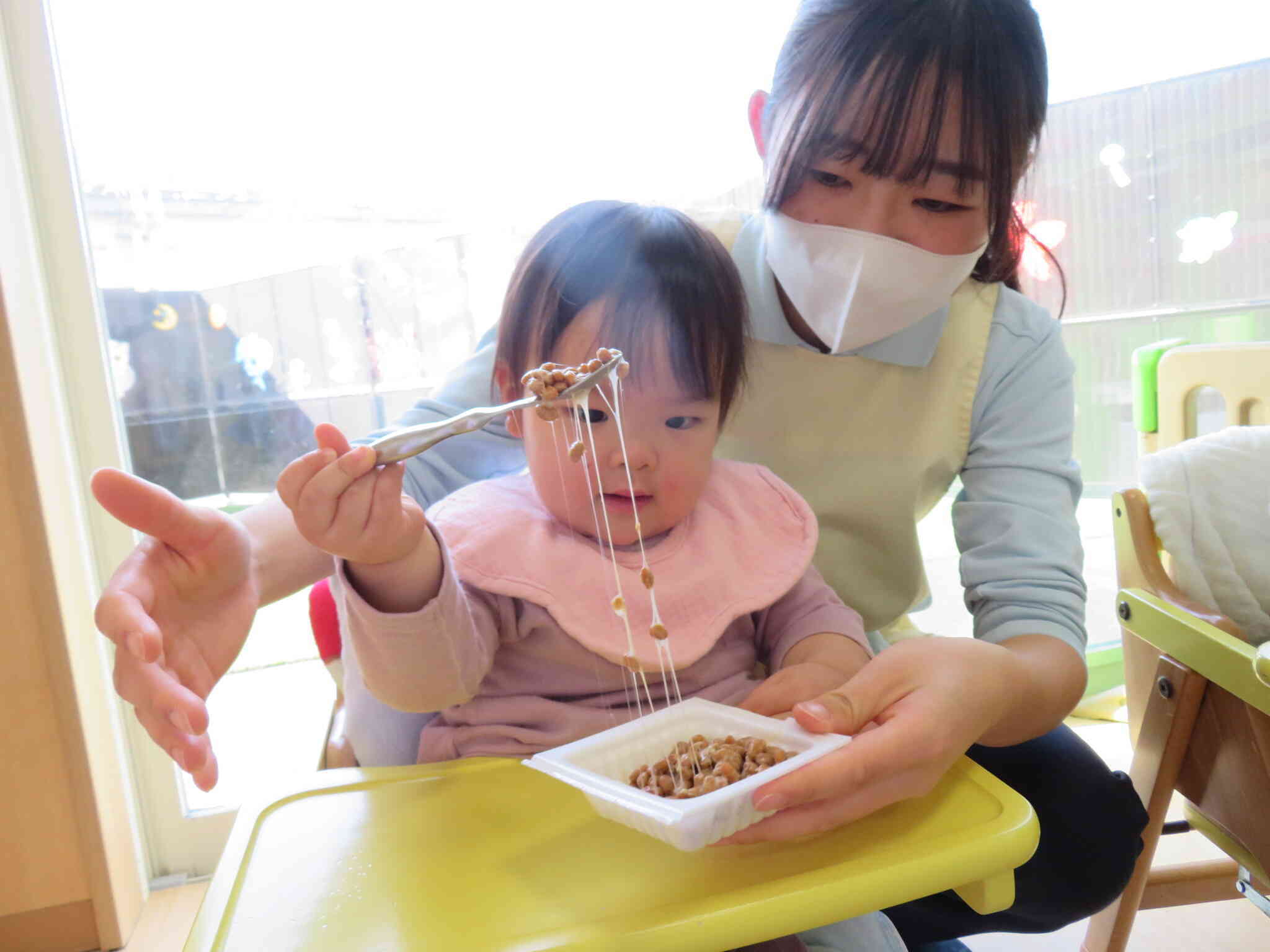 納豆はねばねばしてるね