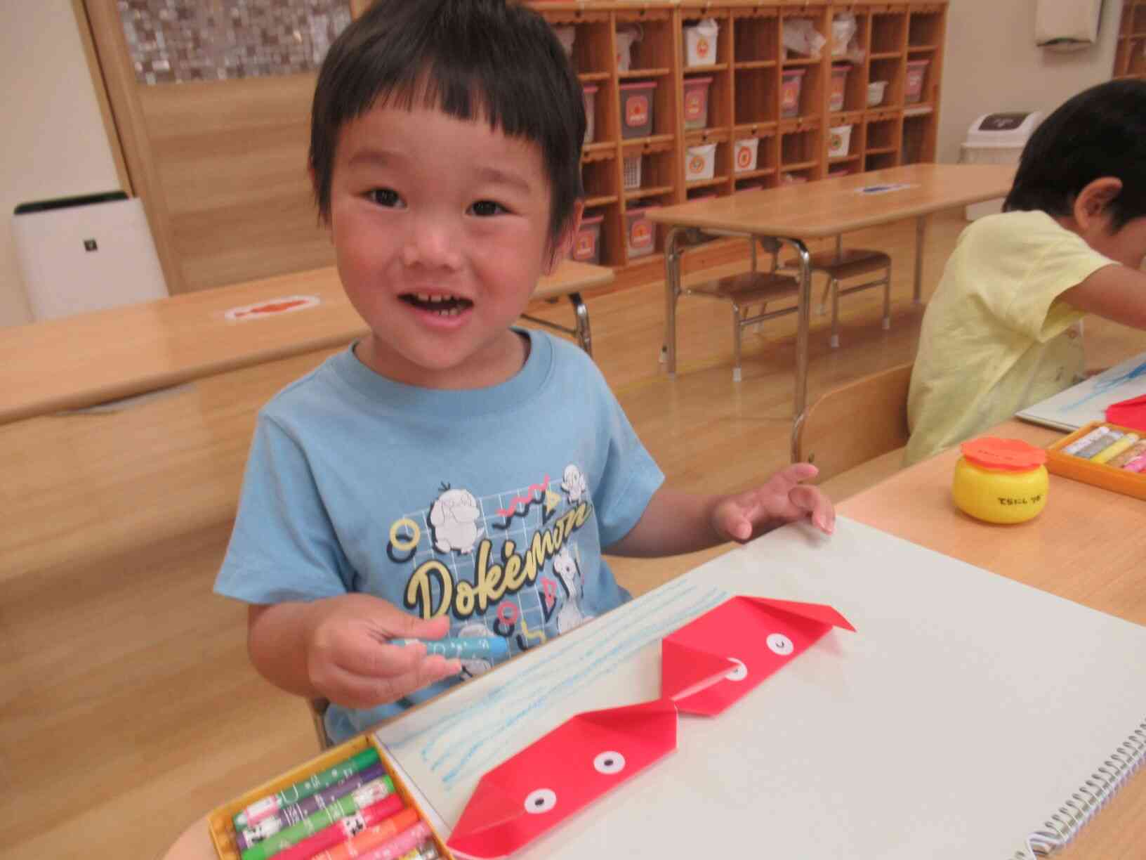 うみとカニの製作をしたよ