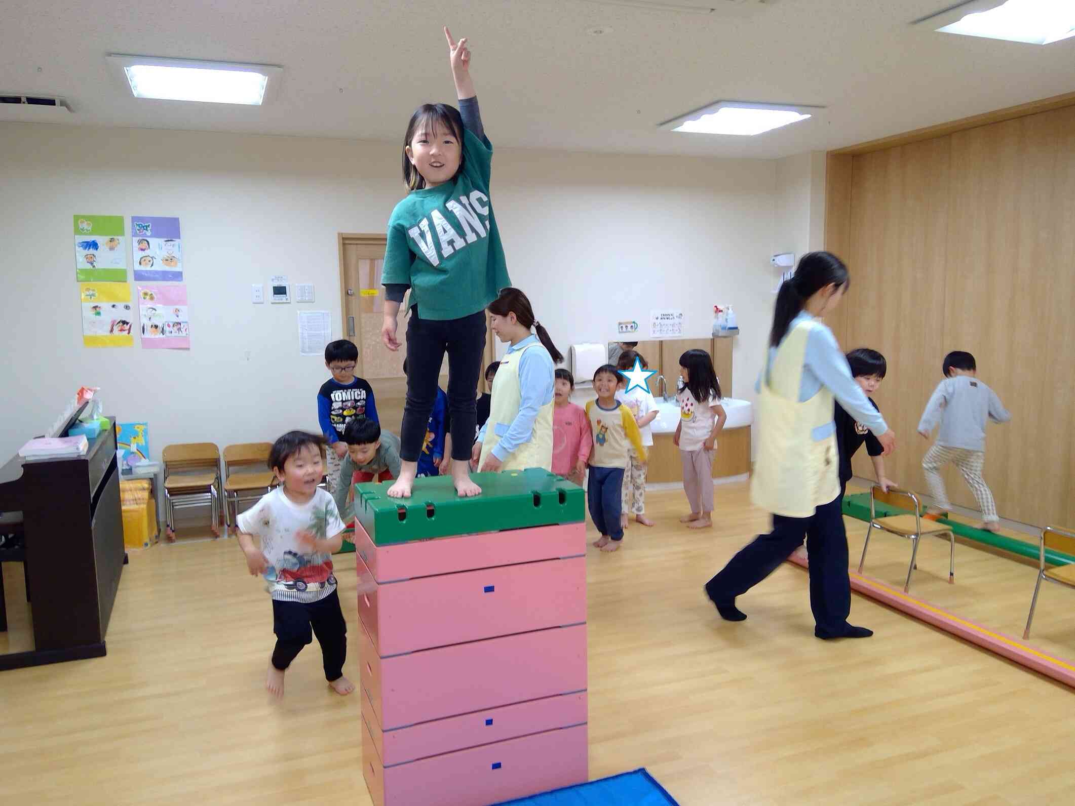 高いところに登れたよ!