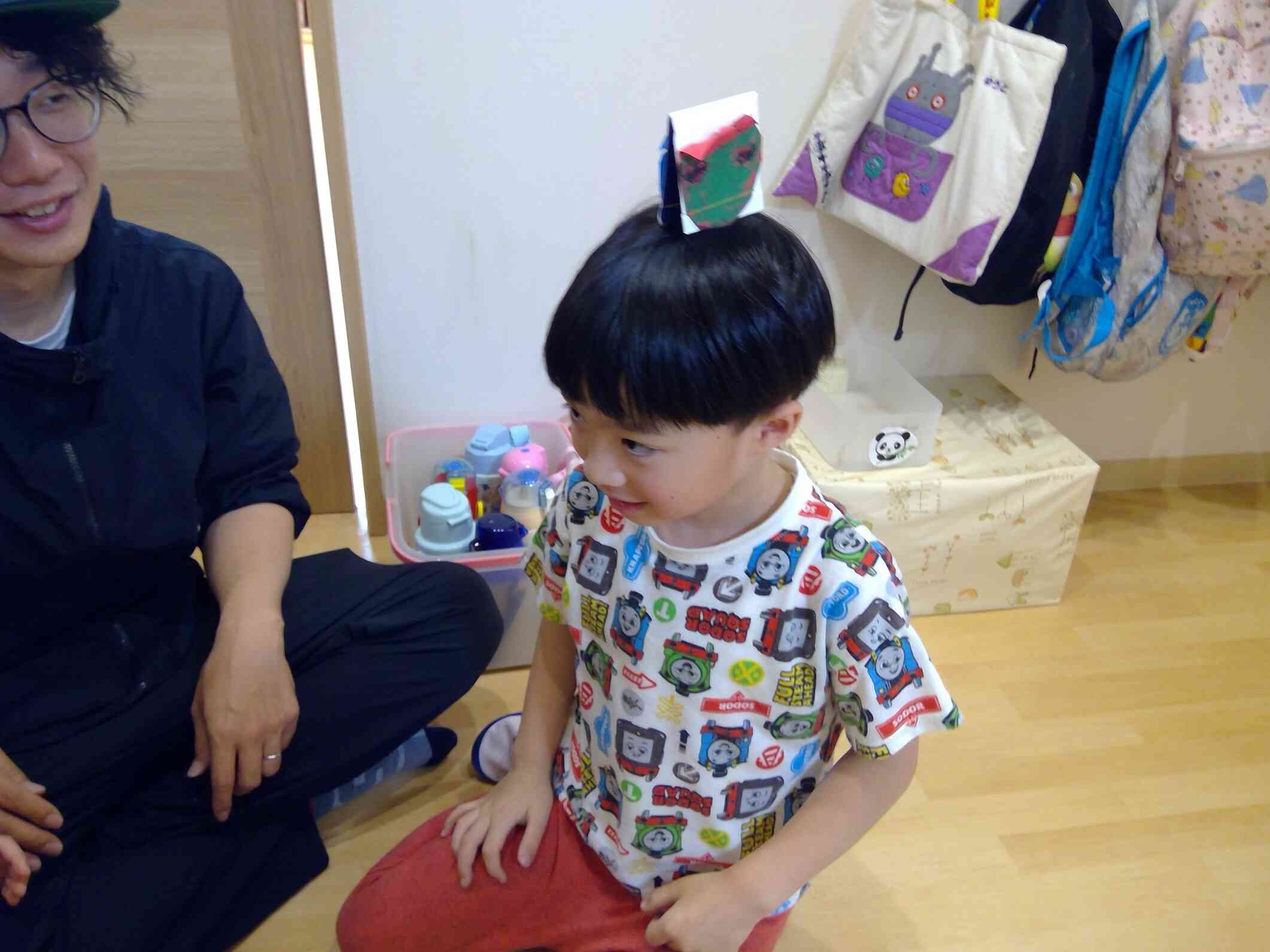 頭の上でぴょ~ん！