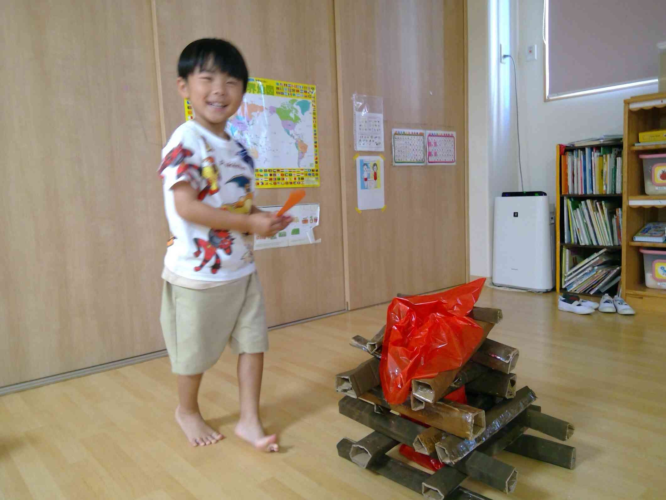 火、あったかいね～！